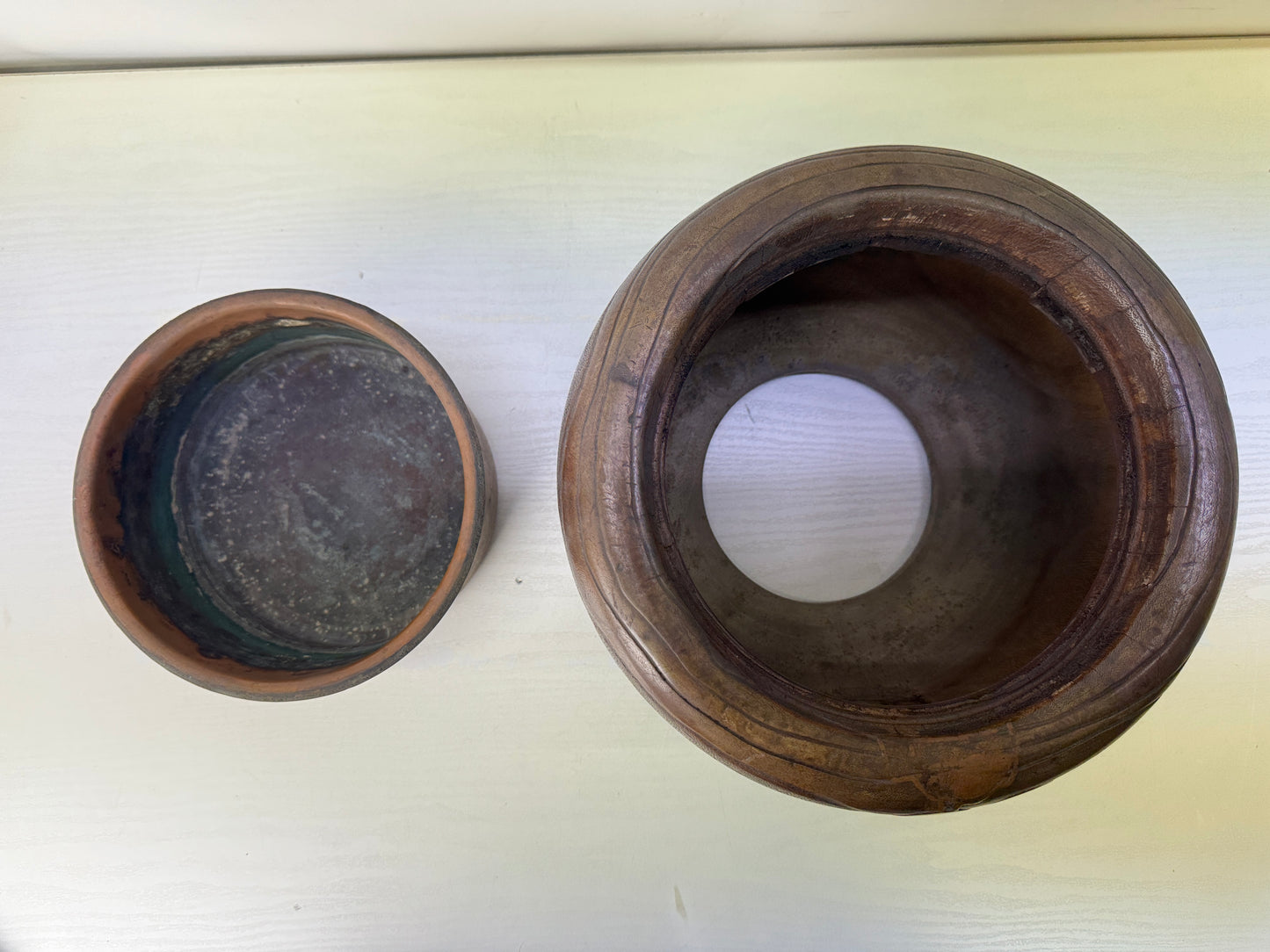 Y10110 HIBACHI paulownia hollowed-out brazier autumn leaves Makie Japan antique