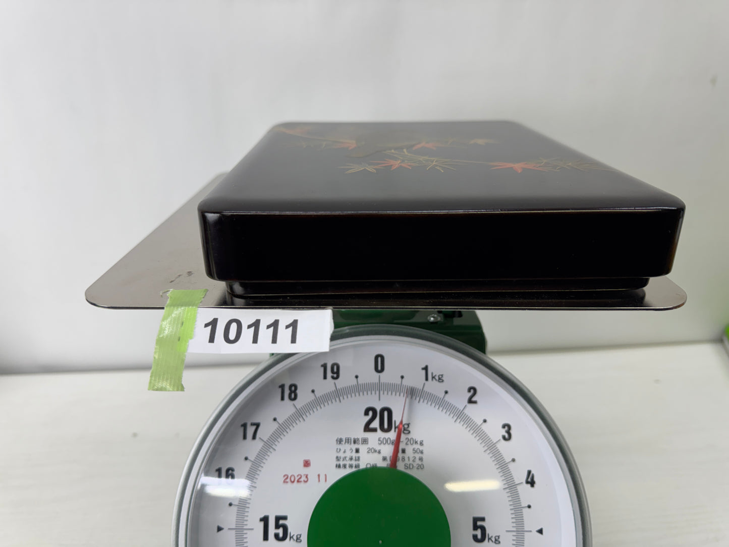 Y10111 BOX Makie inkstone suzuri case container Japan antique stationery storage