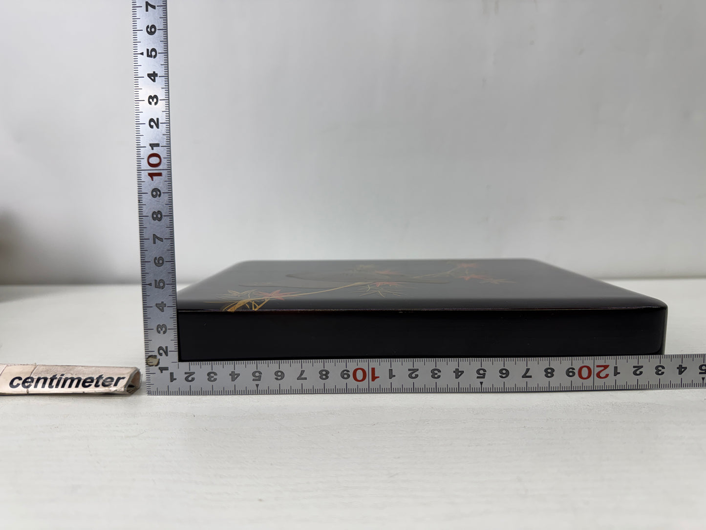 Y10111 BOX Makie inkstone suzuri case container Japan antique stationery storage
