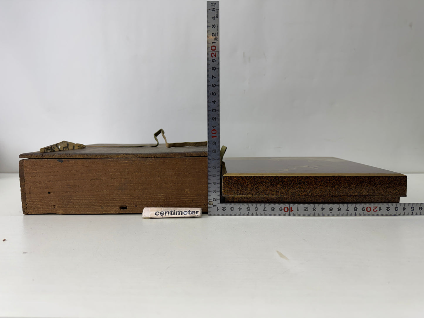 Y10112 BOX Makie inkstone suzuri case Crane Japan antique stationery storage