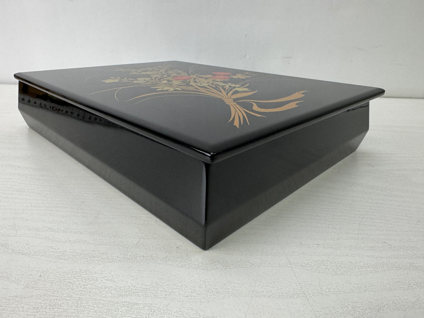 Y10113 BOX Makie letter case Zohiko signed Japan antique stationery storage