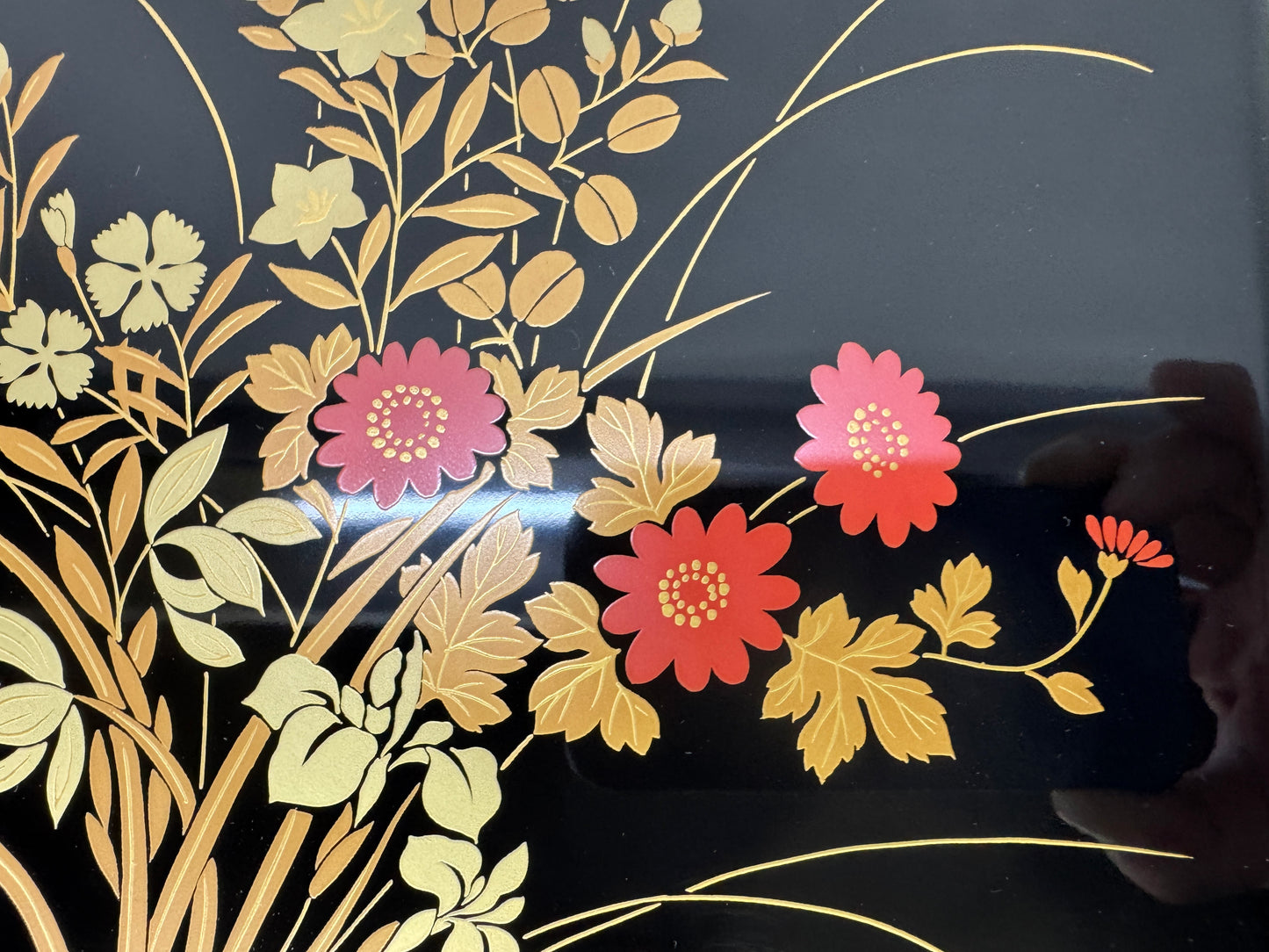 Y10113 BOX Makie letter case Zohiko signed Japan antique stationery storage