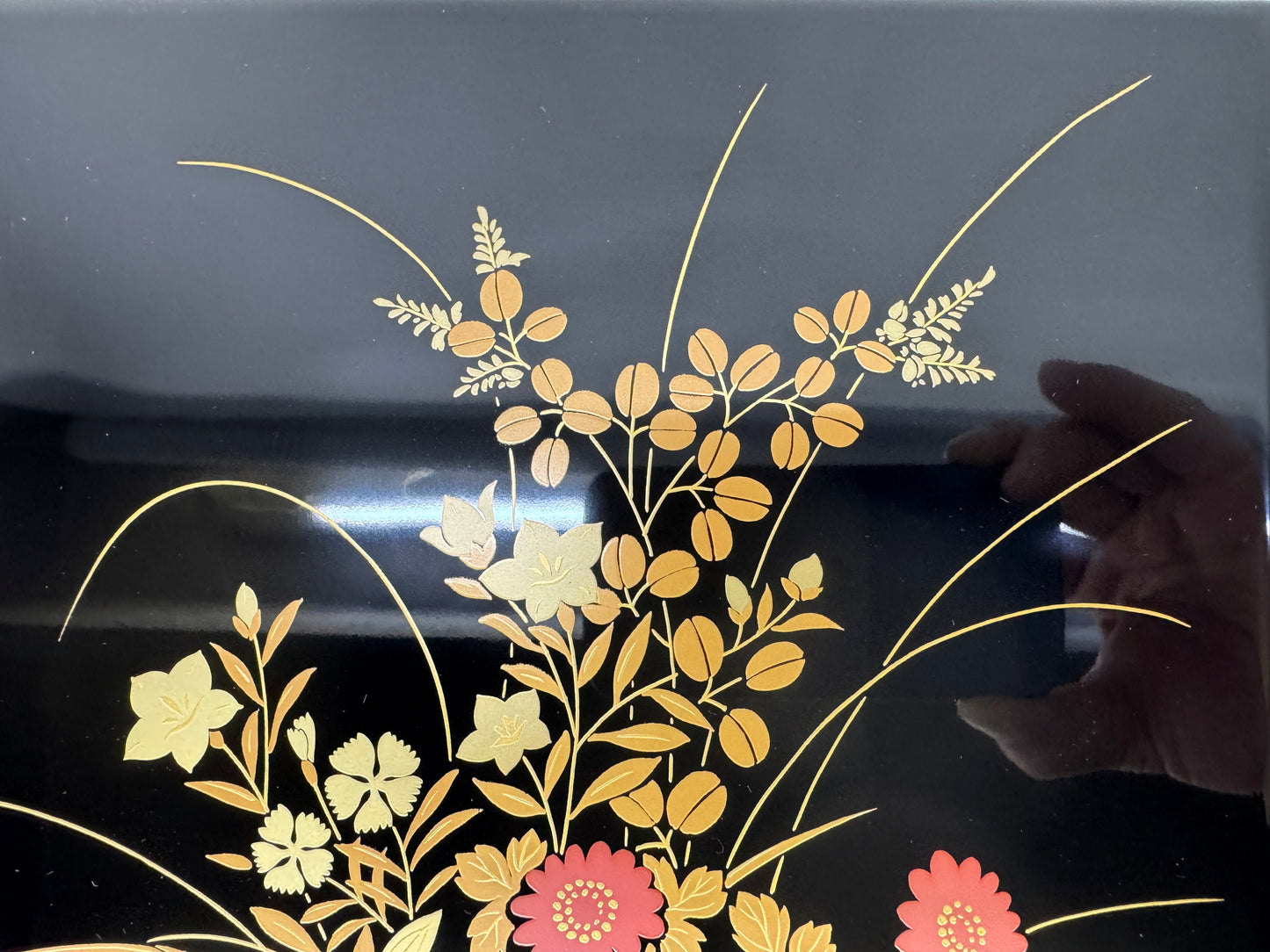 Y10113 BOX Makie letter case Zohiko signed Japan antique stationery storage