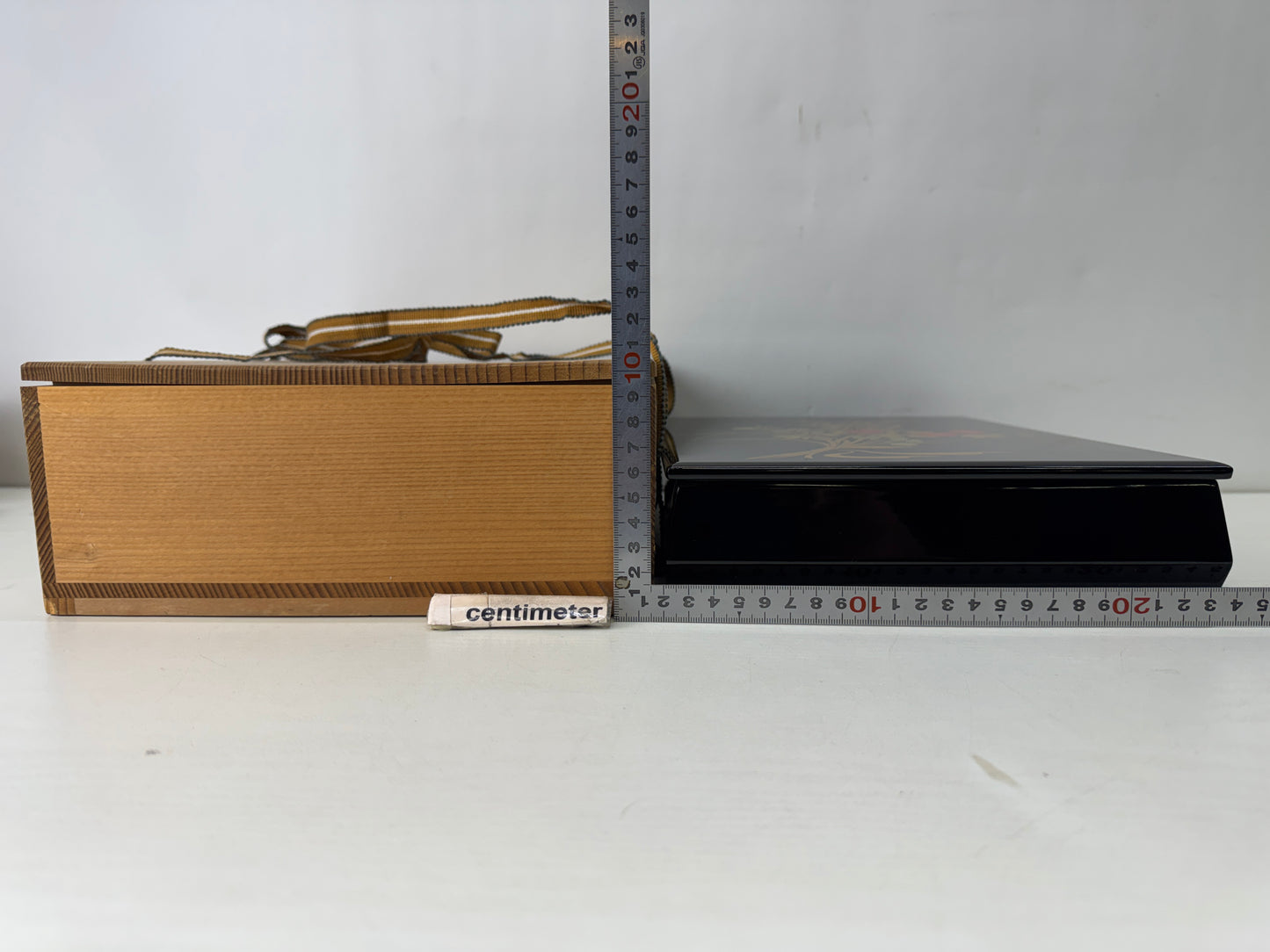 Y10113 BOX Makie letter case Zohiko signed Japan antique stationery storage