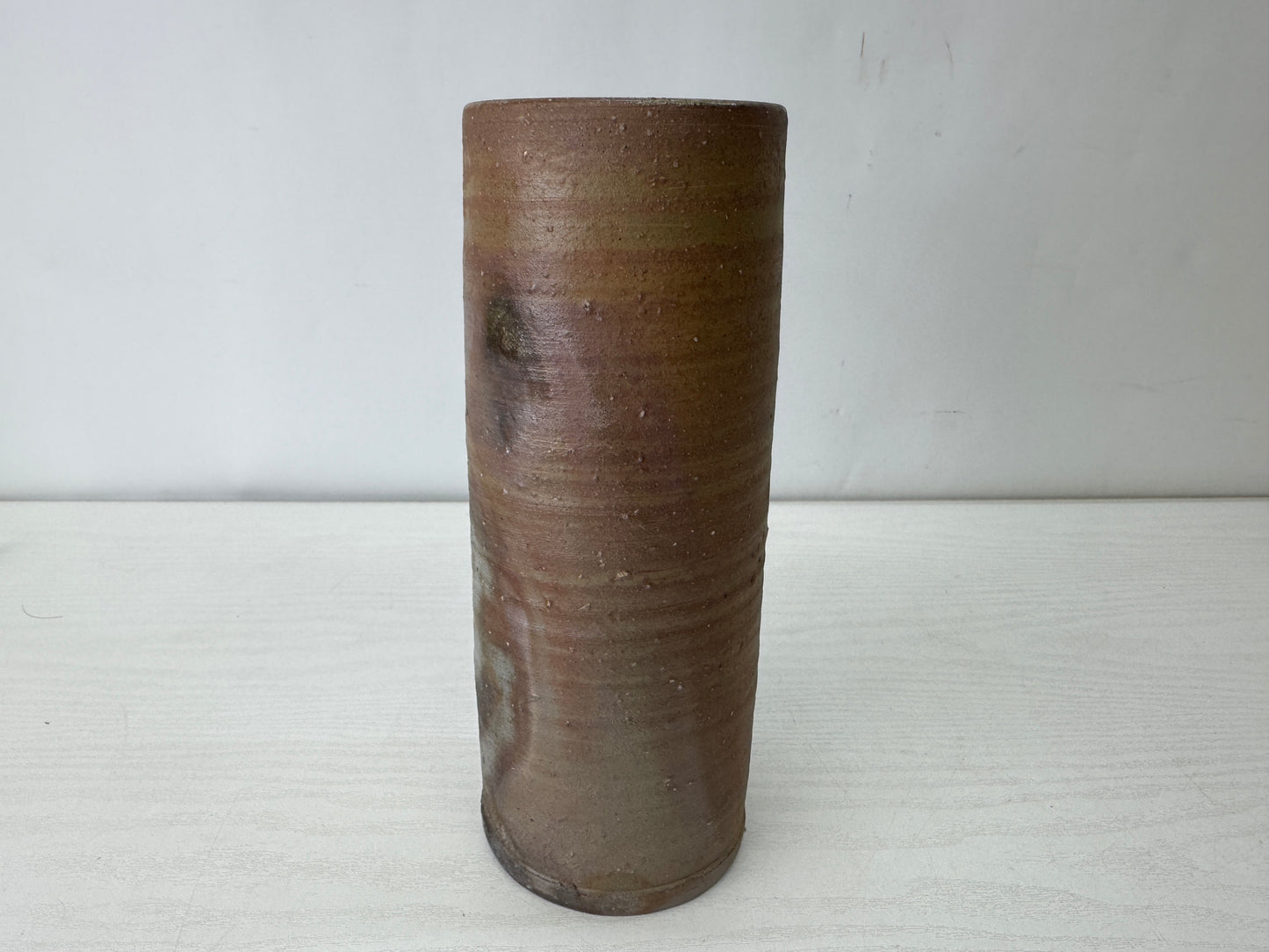 Y10116 FLOWER VASE Bizen-ware signed box Japan antique ikebana floral interior