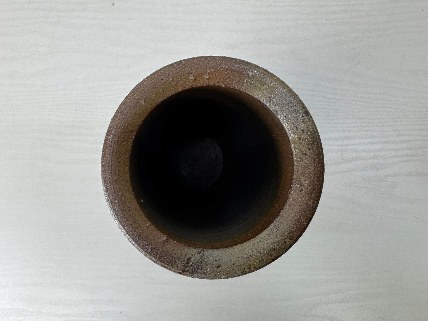 Y10116 FLOWER VASE Bizen-ware signed box Japan antique ikebana floral interior