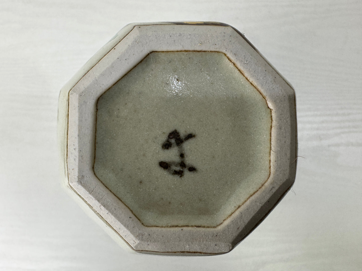 Y10118 FLOWER VASE Mino-ware signed box Japan antique ikebana floral arrangement