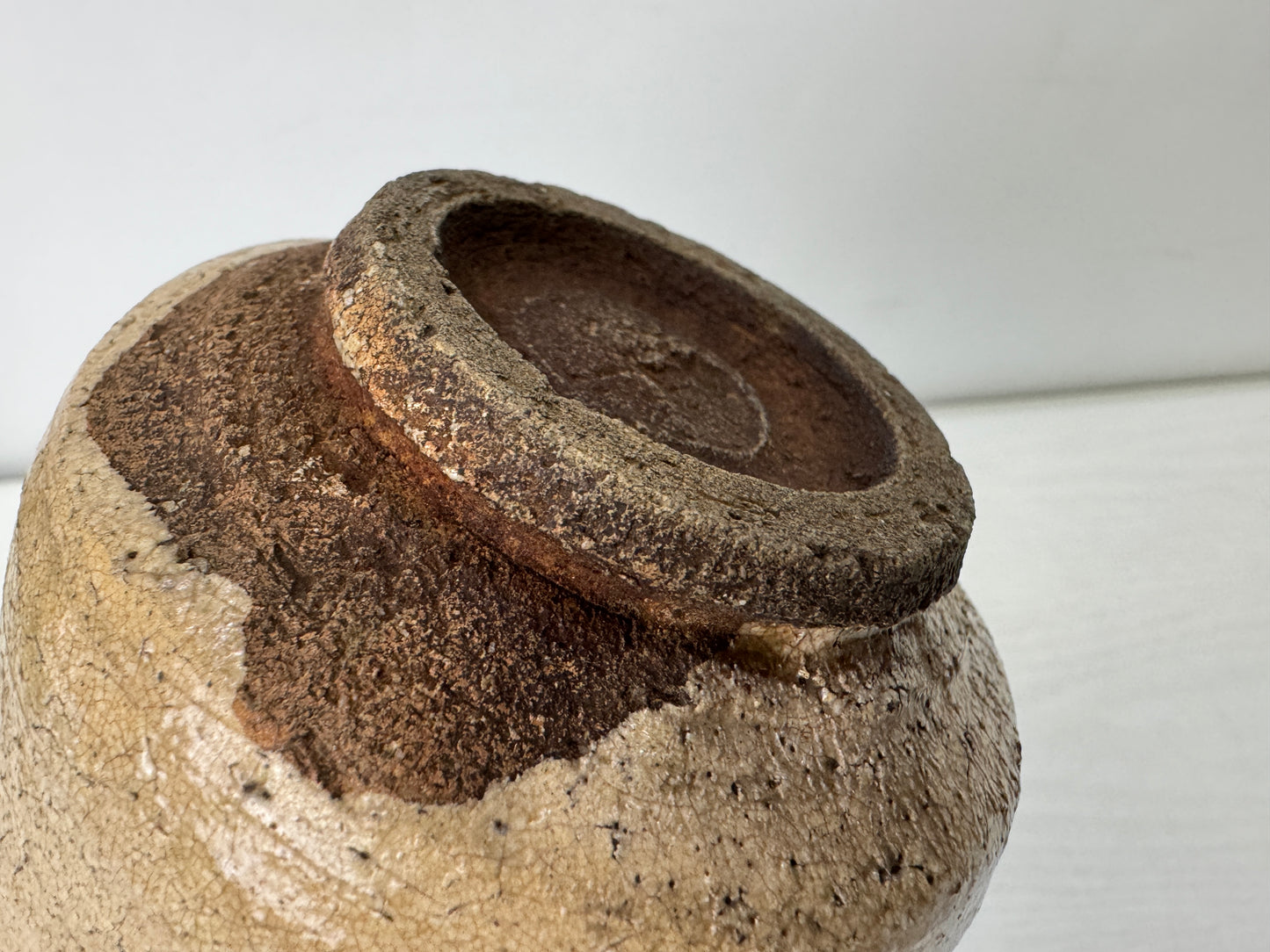 Y10122 CHAWAN Kohagi tube bowl kintsugi box Japan antique tea ceremony pottery