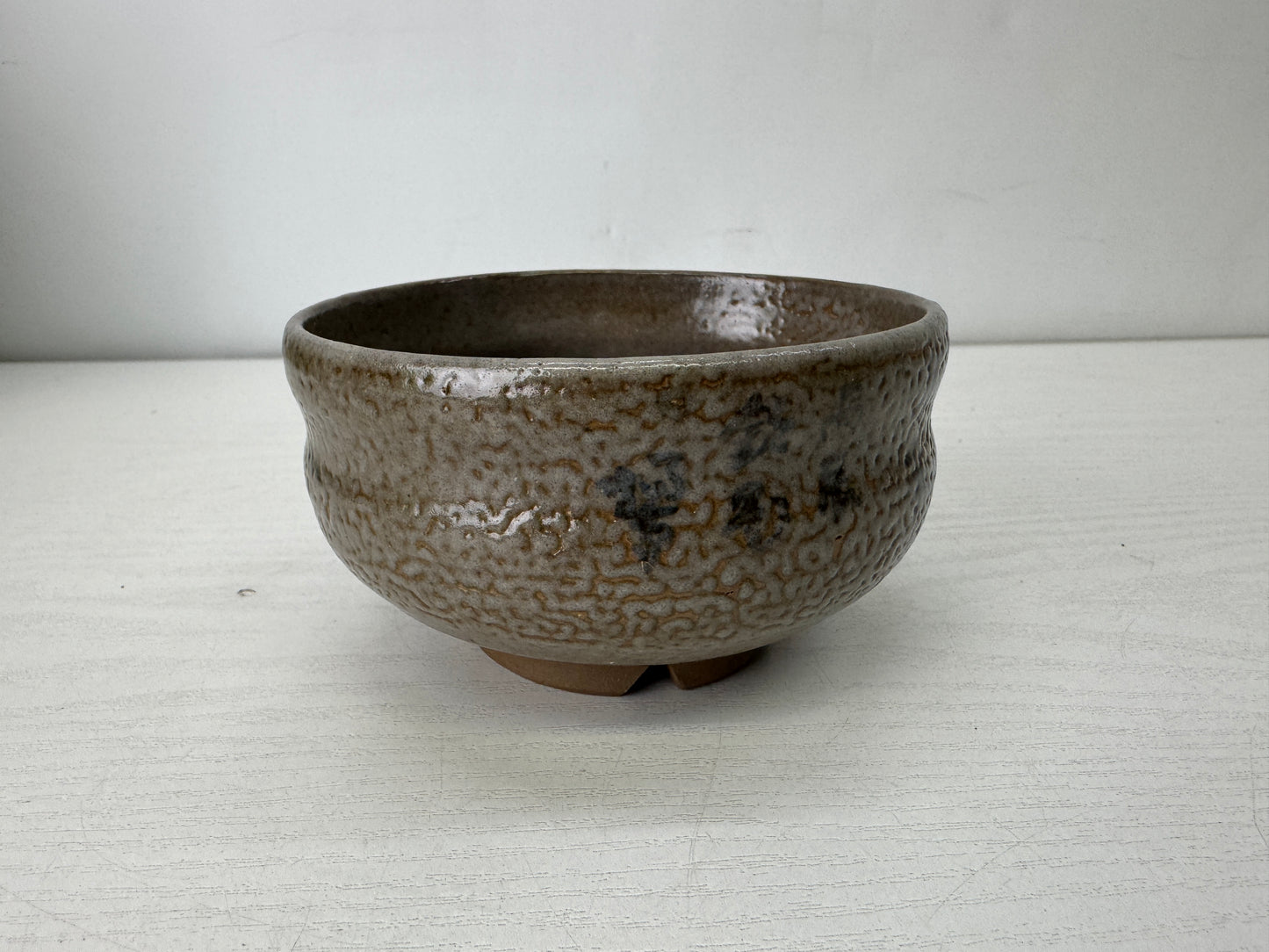 Y10124 CHAWAN Tokoname-ware bowl signed box Japan antique tea ceremony pottery