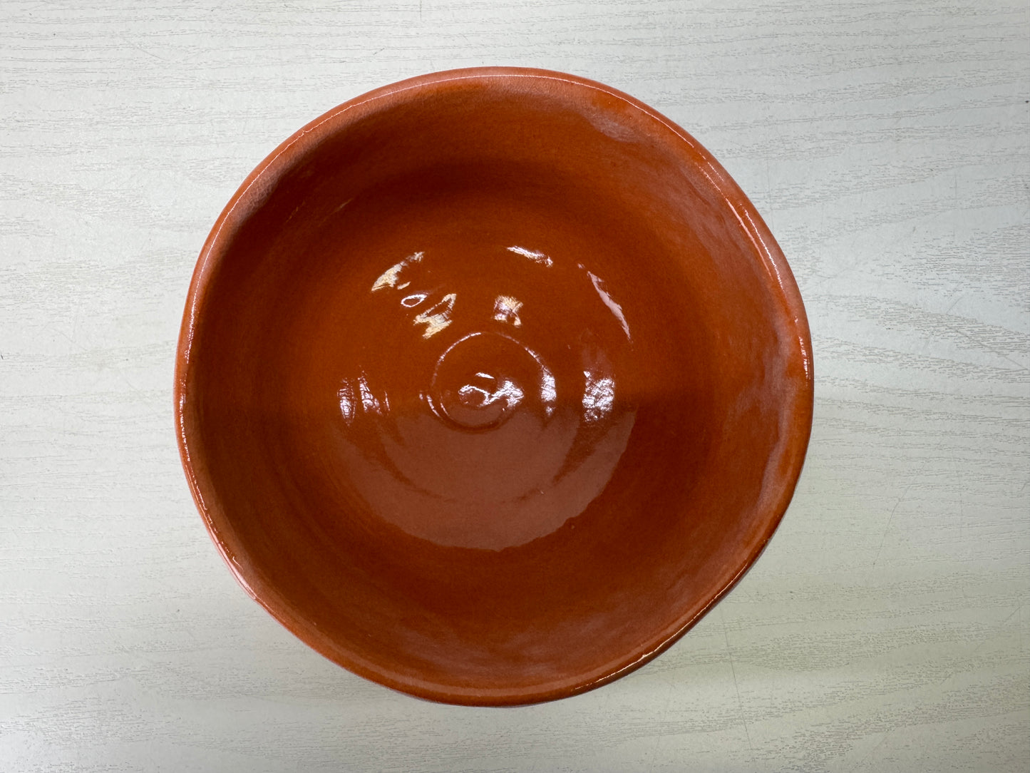 Y10125 CHAWAN Raku-ware red bowl signed box Japan antique tea ceremony pottery