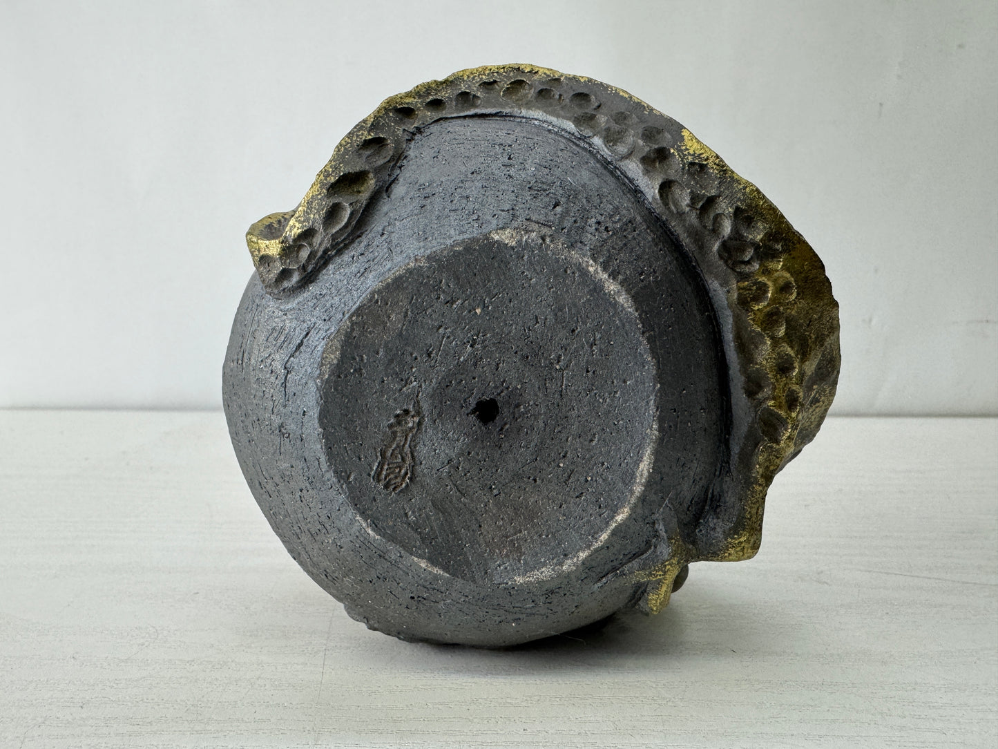 Y10126 OKIMONO Seto-ware Dragon figurine signed box Japan antique interior decor