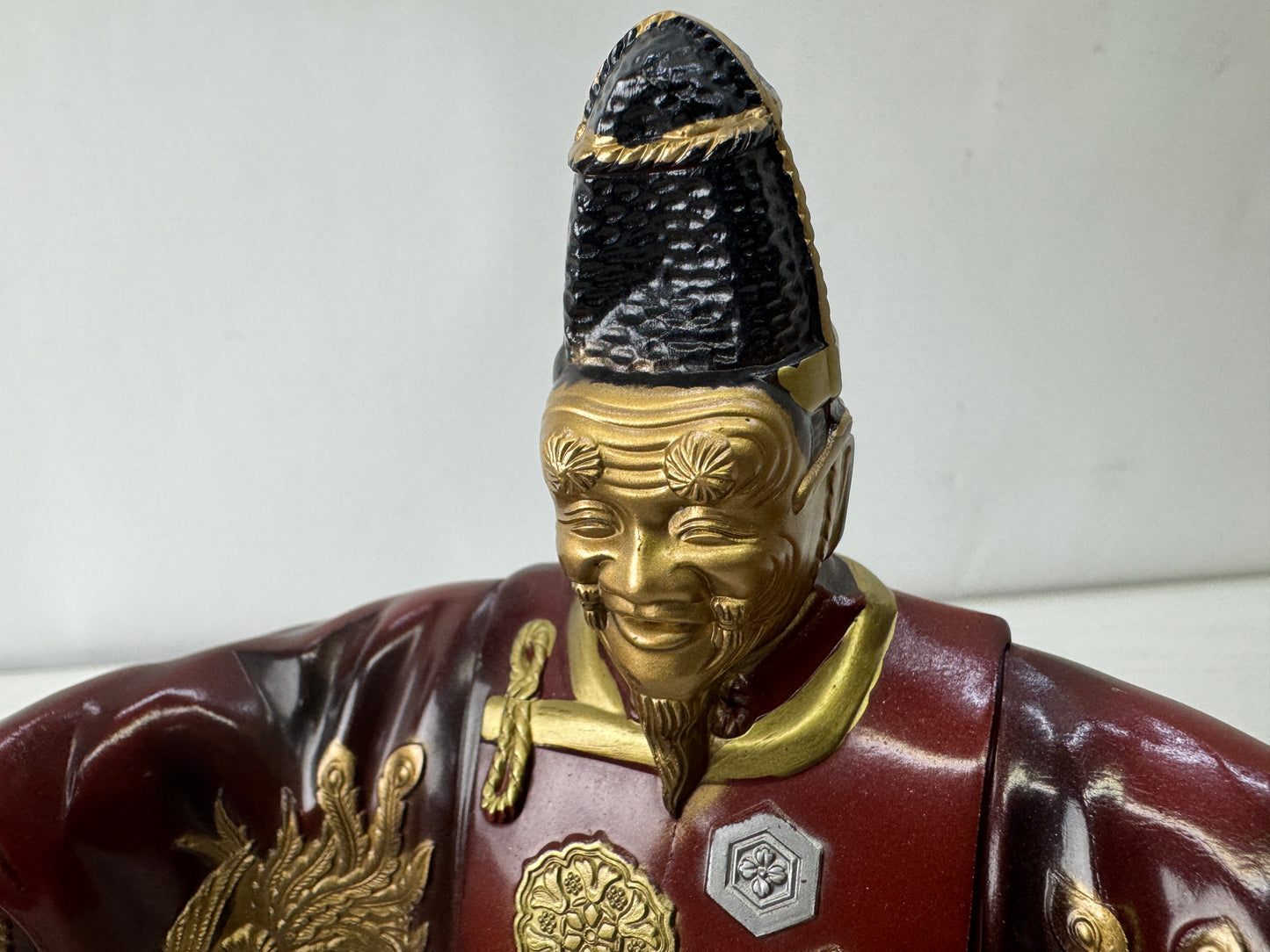 Y10127 STATUE metal Old man figurine Japanese dance Noh Japan antique figure