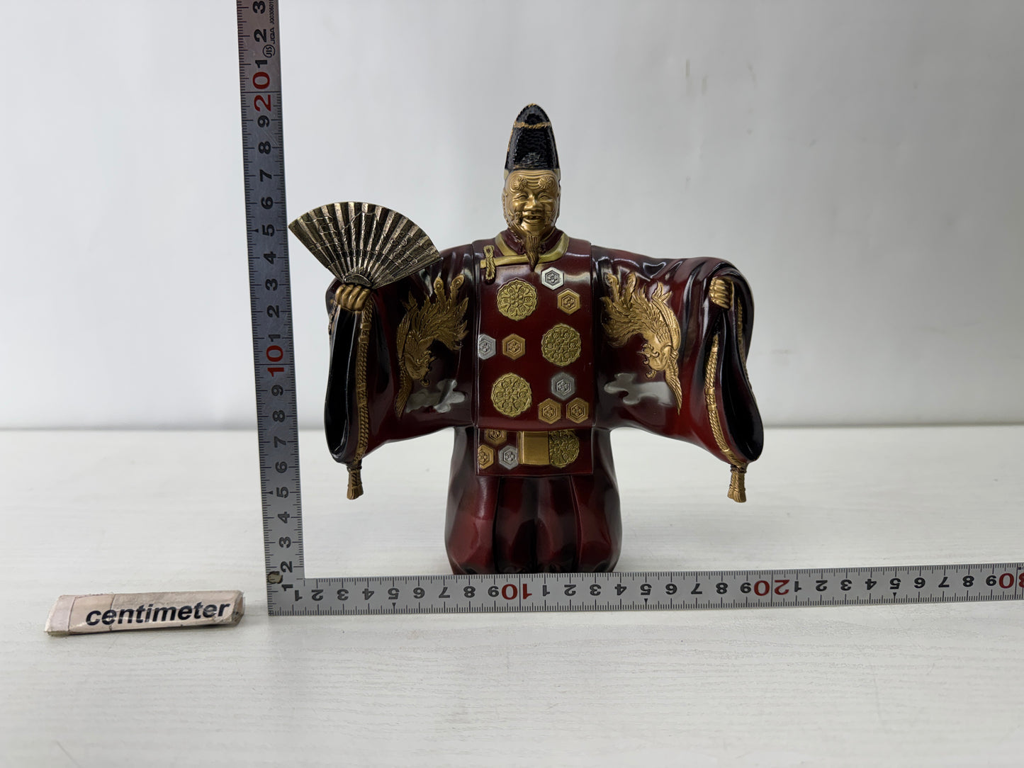 Y10127 STATUE metal Old man figurine Japanese dance Noh Japan antique figure
