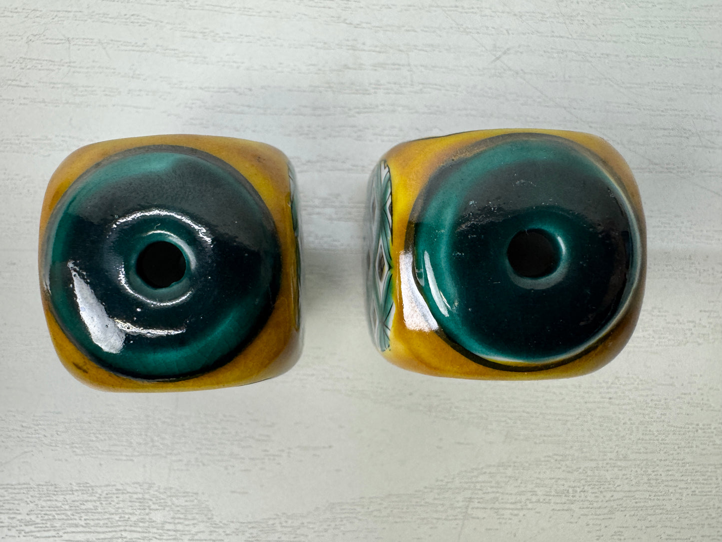 Y10133 FUCHIN Kutani-ware Japan antique kakejiku Hanging Scroll Weight interior