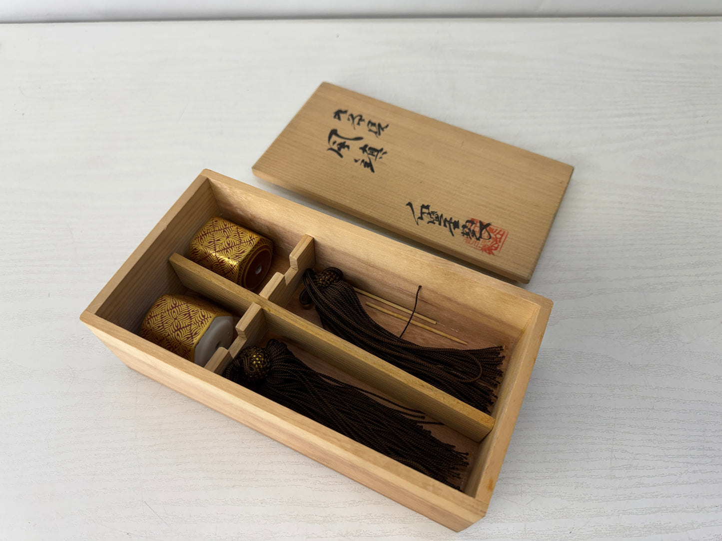 Y10135 FUCHIN Kutani-ware Japan antique kakejiku Hanging Scroll Weight interiro