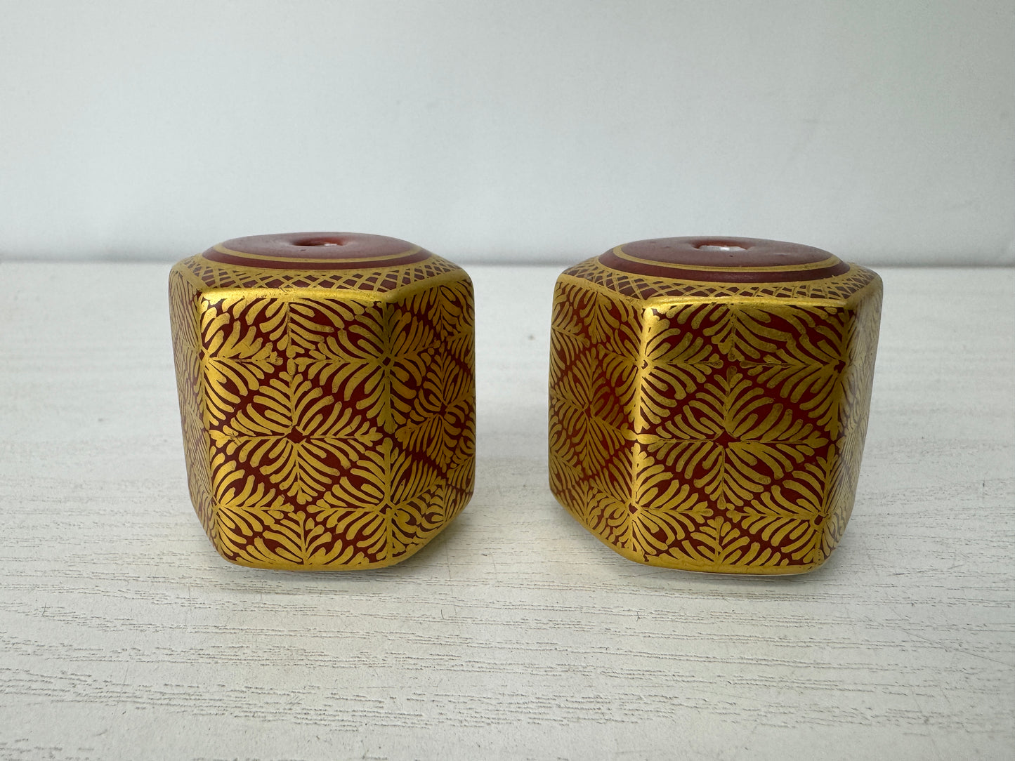 Y10135 FUCHIN Kutani-ware Japan antique kakejiku Hanging Scroll Weight interiro