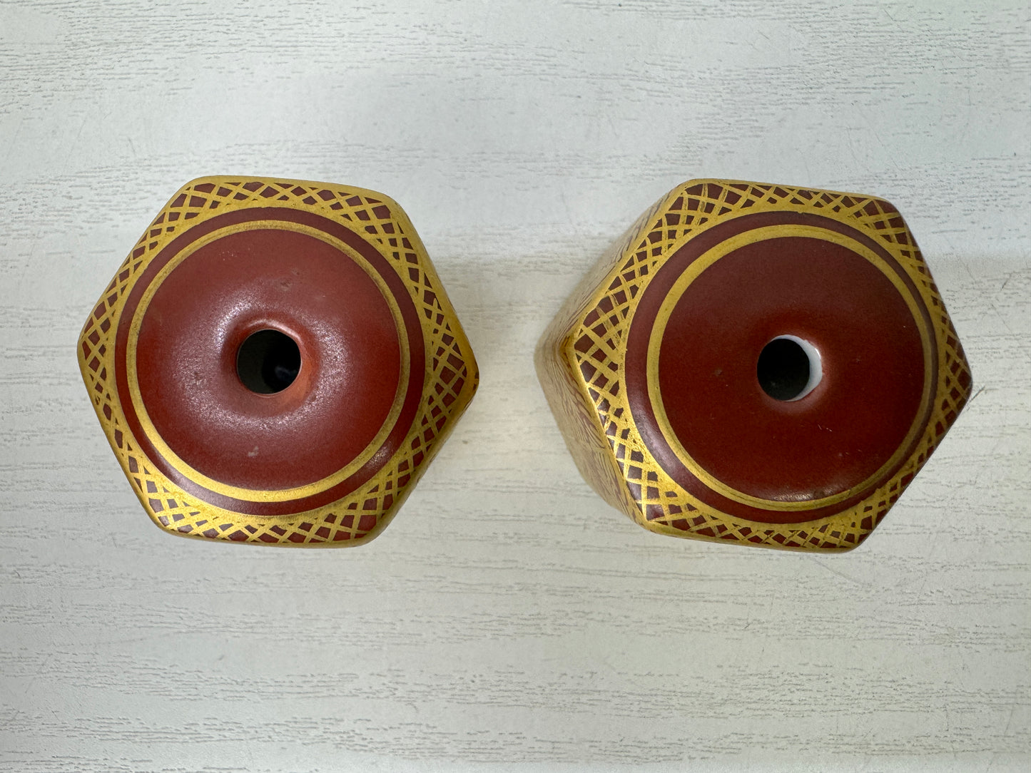 Y10135 FUCHIN Kutani-ware Japan antique kakejiku Hanging Scroll Weight interiro