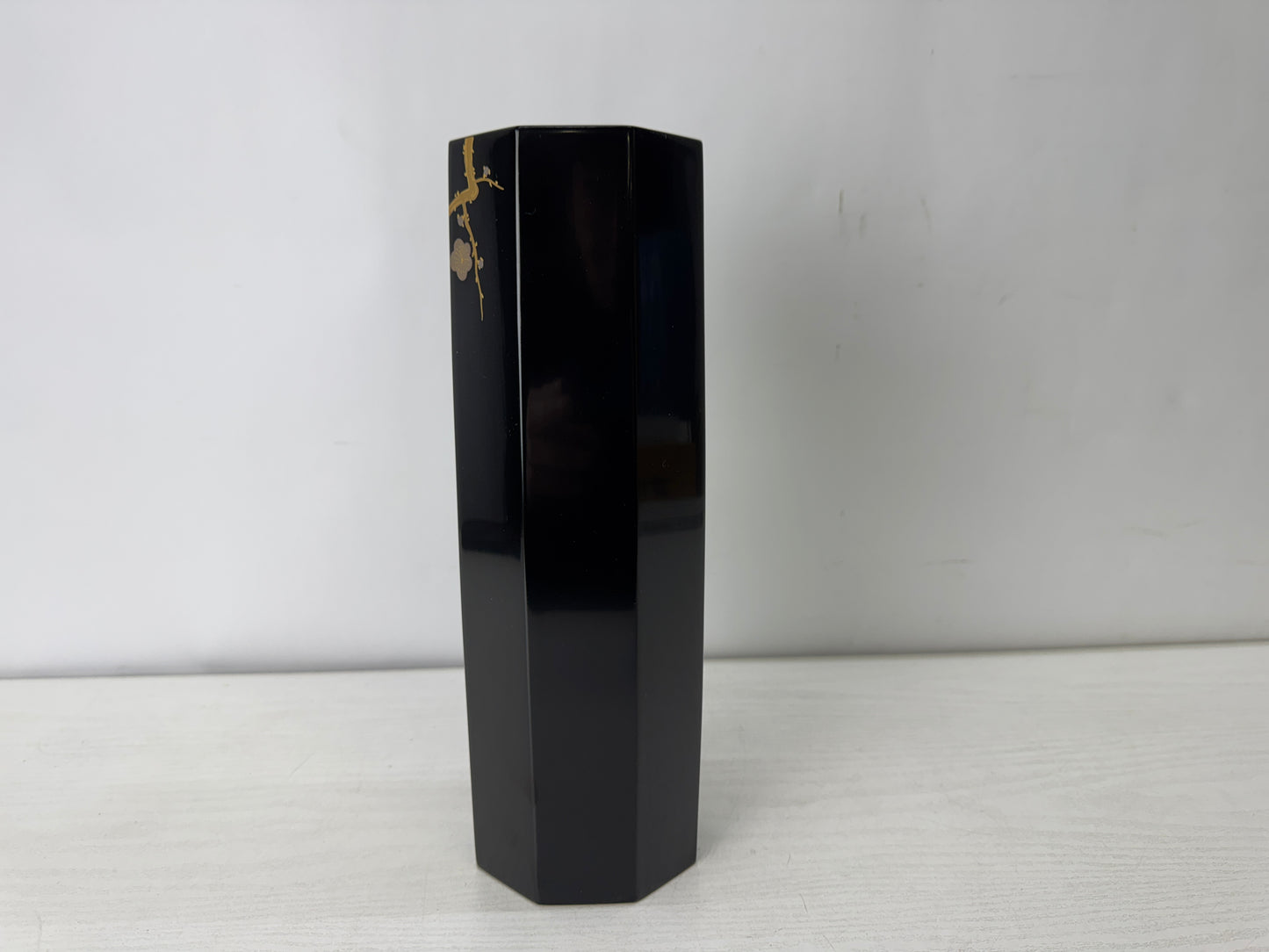 Y10137 FLOWER VASE Rooster Makie signed box Japan antique ikebana floral decor