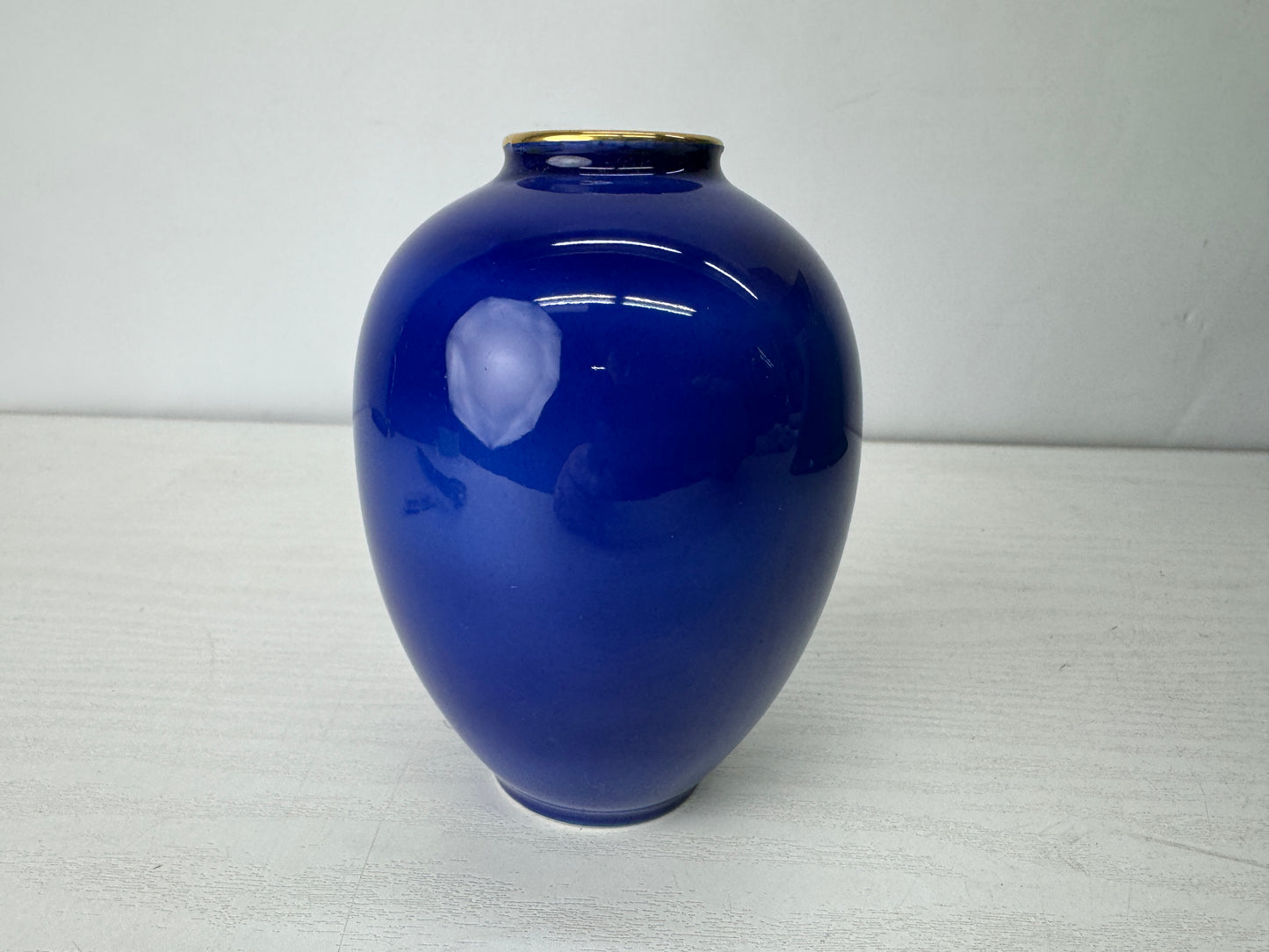 Y10140 FLOWER VASE Koransha Angelfish Japan antique ikebana floral arrangement