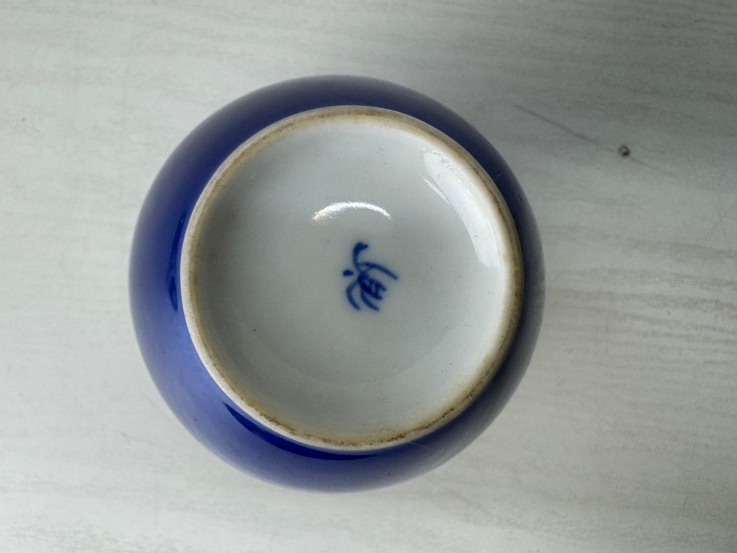 Y10140 FLOWER VASE Koransha Angelfish Japan antique ikebana floral arrangement