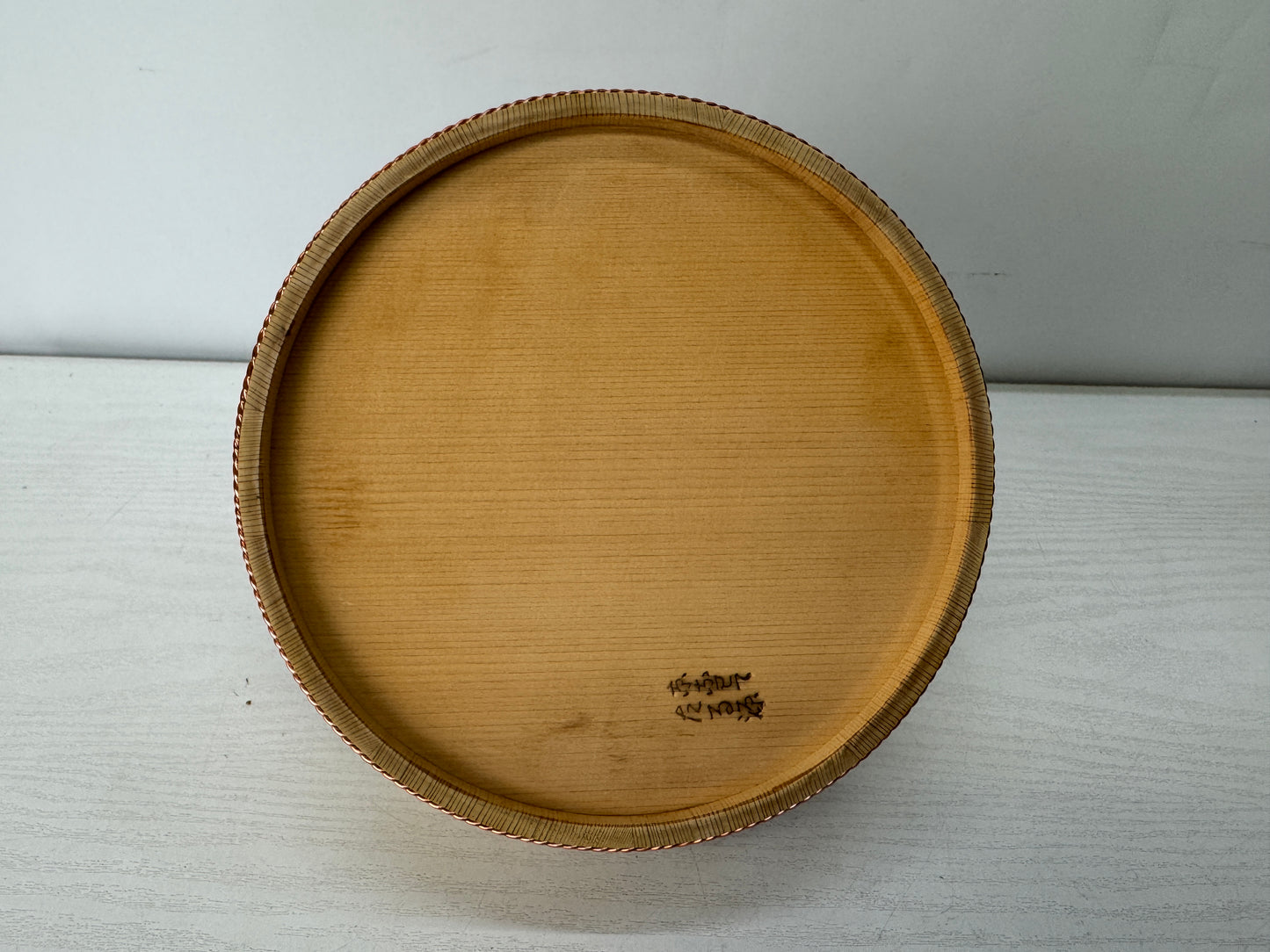 Y10143 BARREL wooden hand bucket signed Tarugen Kyo Nawate Japan antique pail