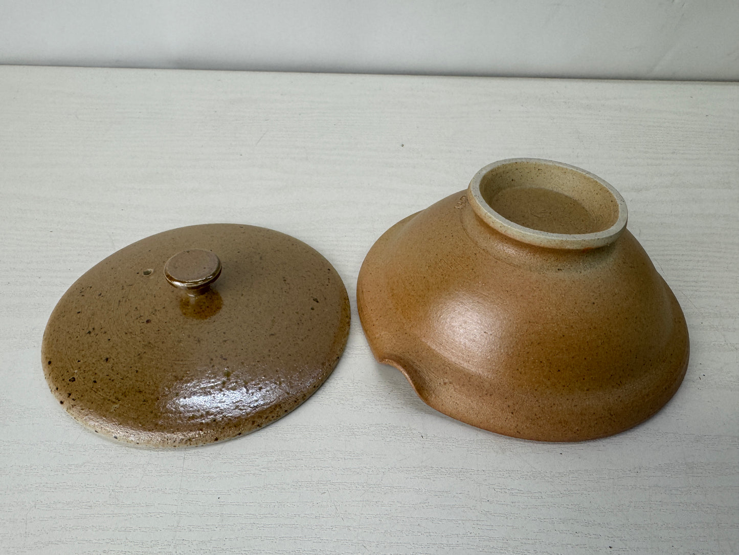 Y10146 CHAWAN Shigaraki-ware teapot cup set signed box Japan antique Sencha tea