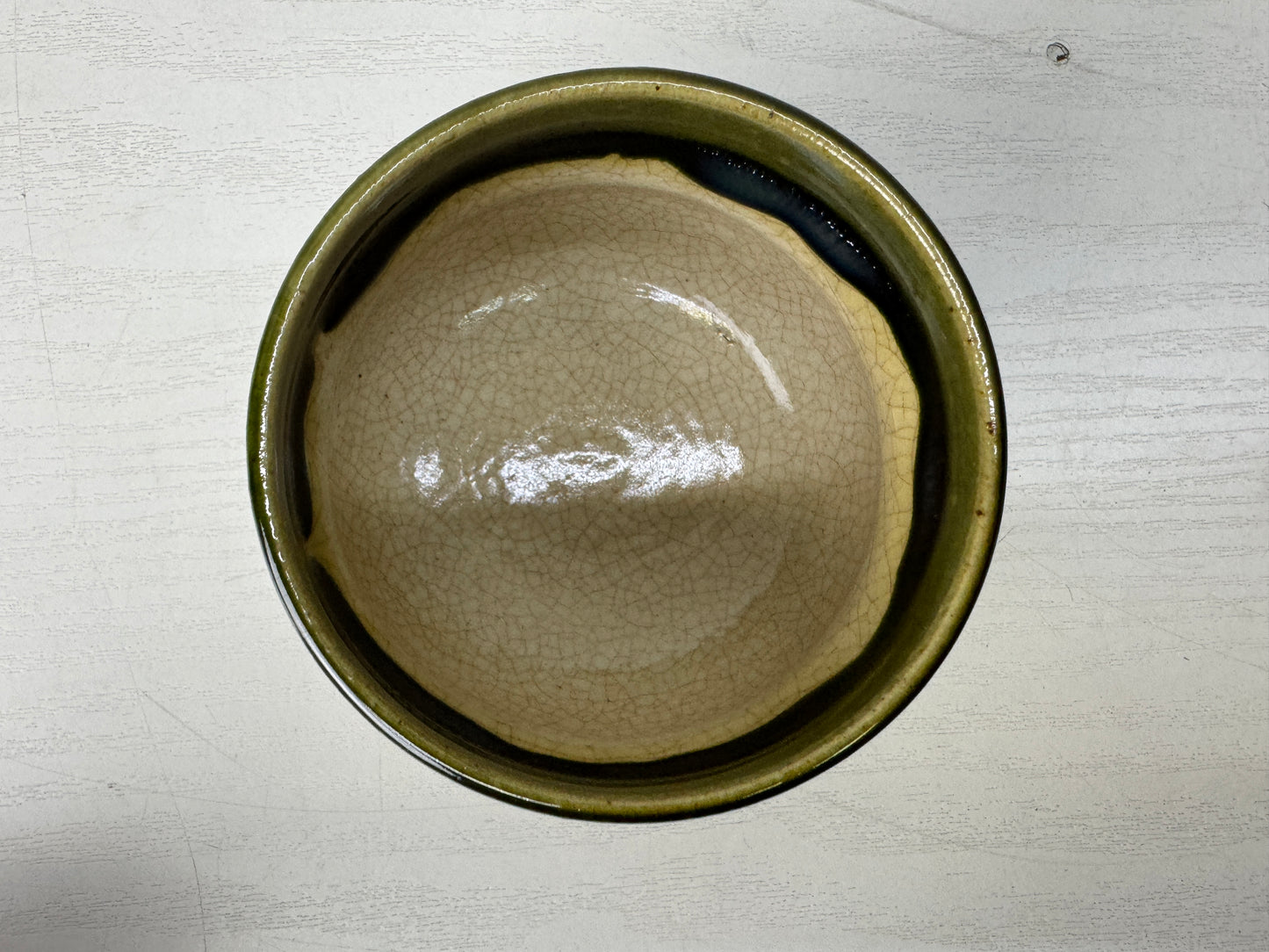 Y10148 YUNOMI Oribe-ware cup set of 5 signed box Japan antique Sencha tea time