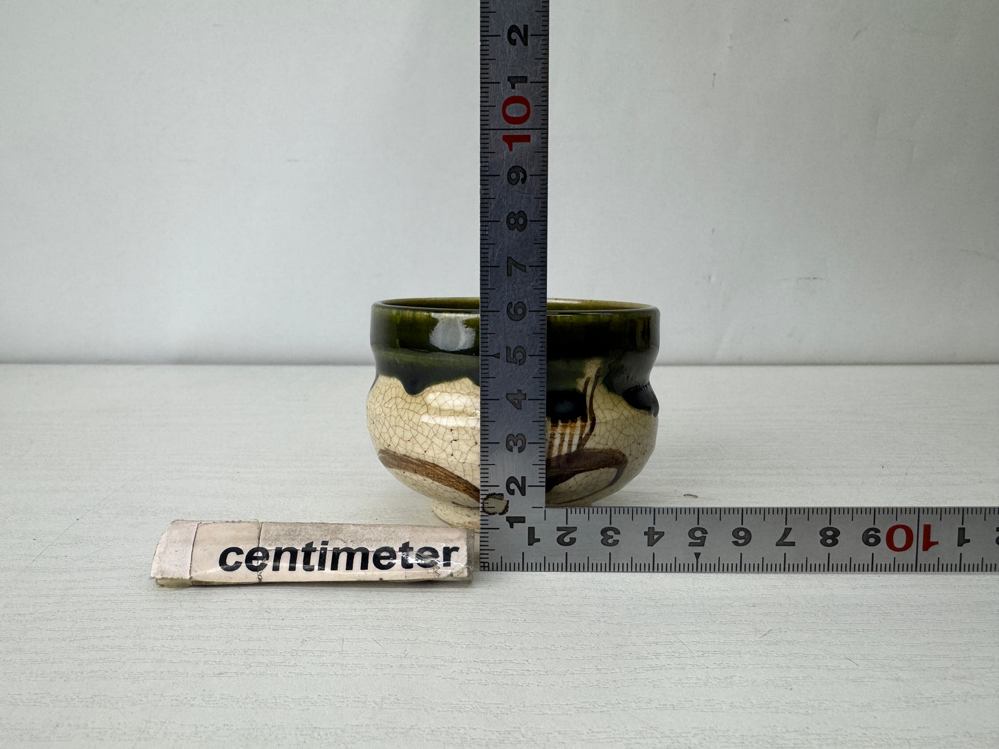 Y10148 YUNOMI Oribe-ware cup set of 5 signed box Japan antique Sencha tea time