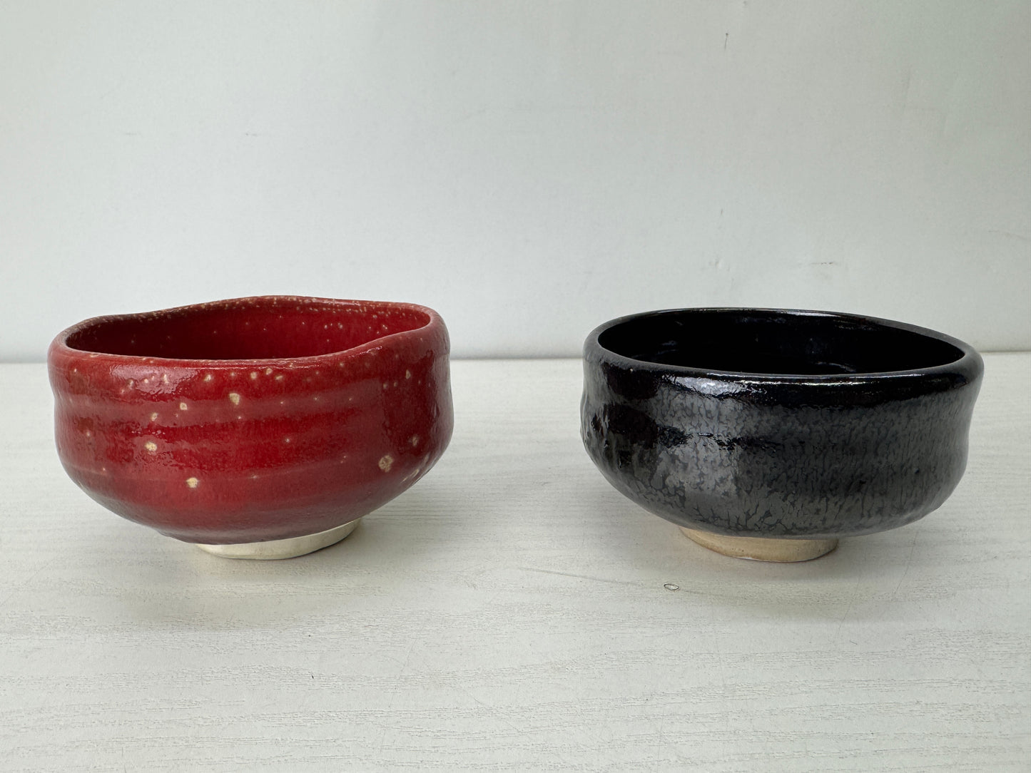 Y10149 CHAWAN Raku-ware bowl signed box Japan antique tea ceremony pottery cup