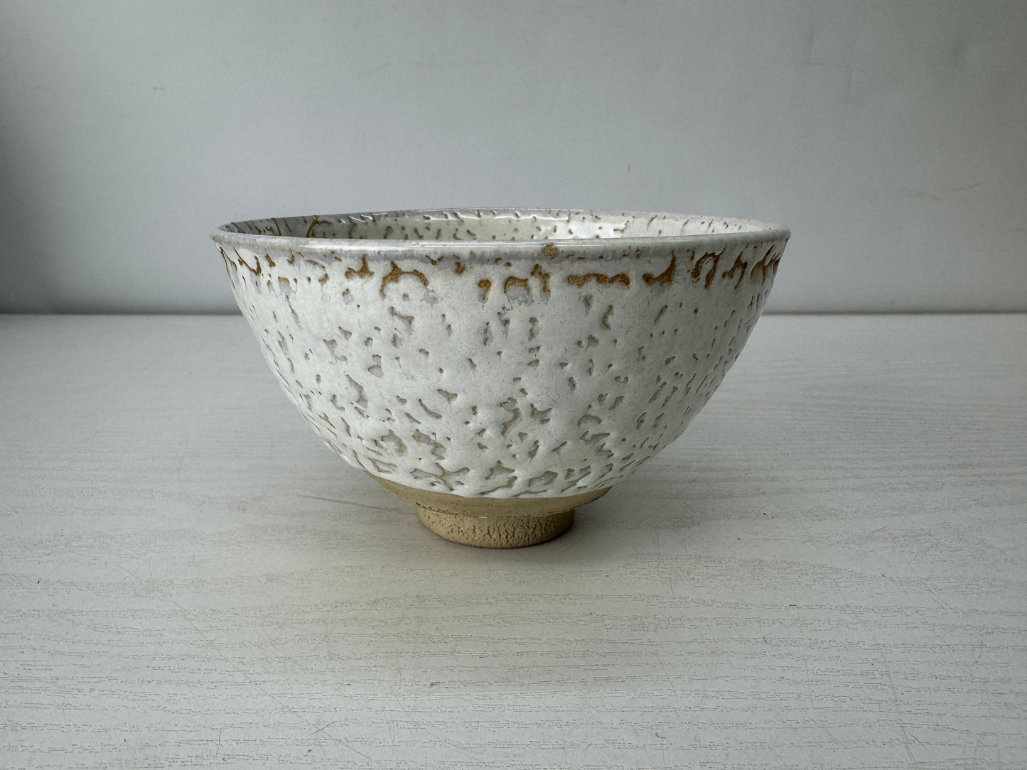 Y10151 CHAWAN Hagi-ware kintsugi bowl signed box Japan antique tea ceremony cup