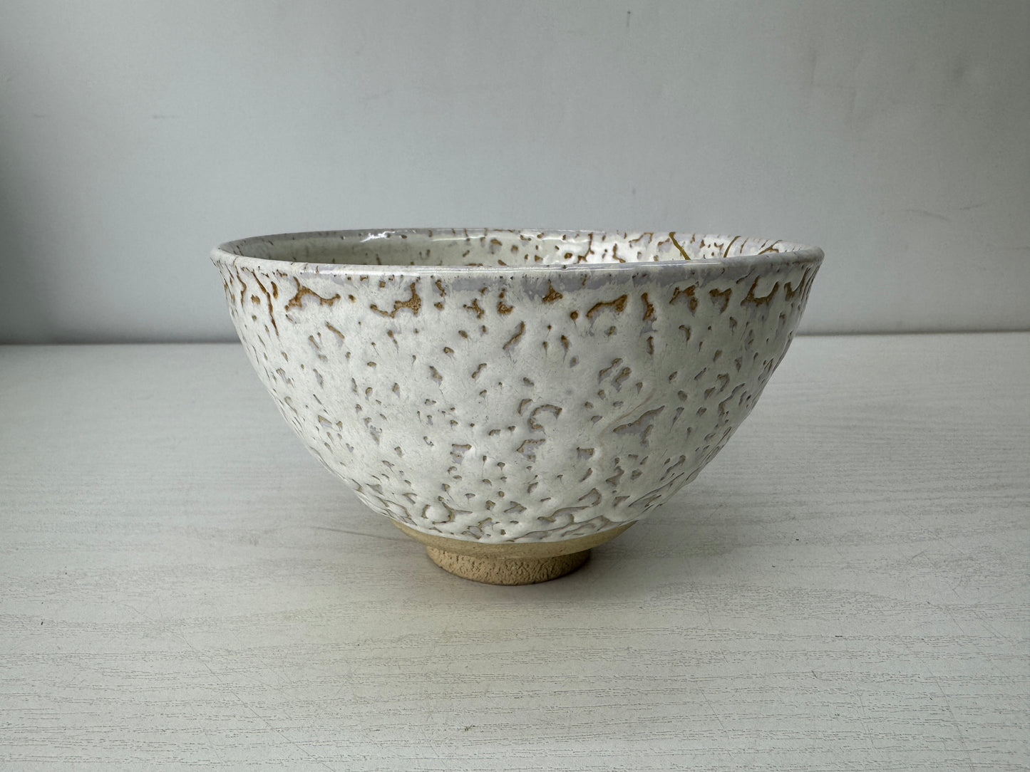 Y10151 CHAWAN Hagi-ware kintsugi bowl signed box Japan antique tea ceremony cup
