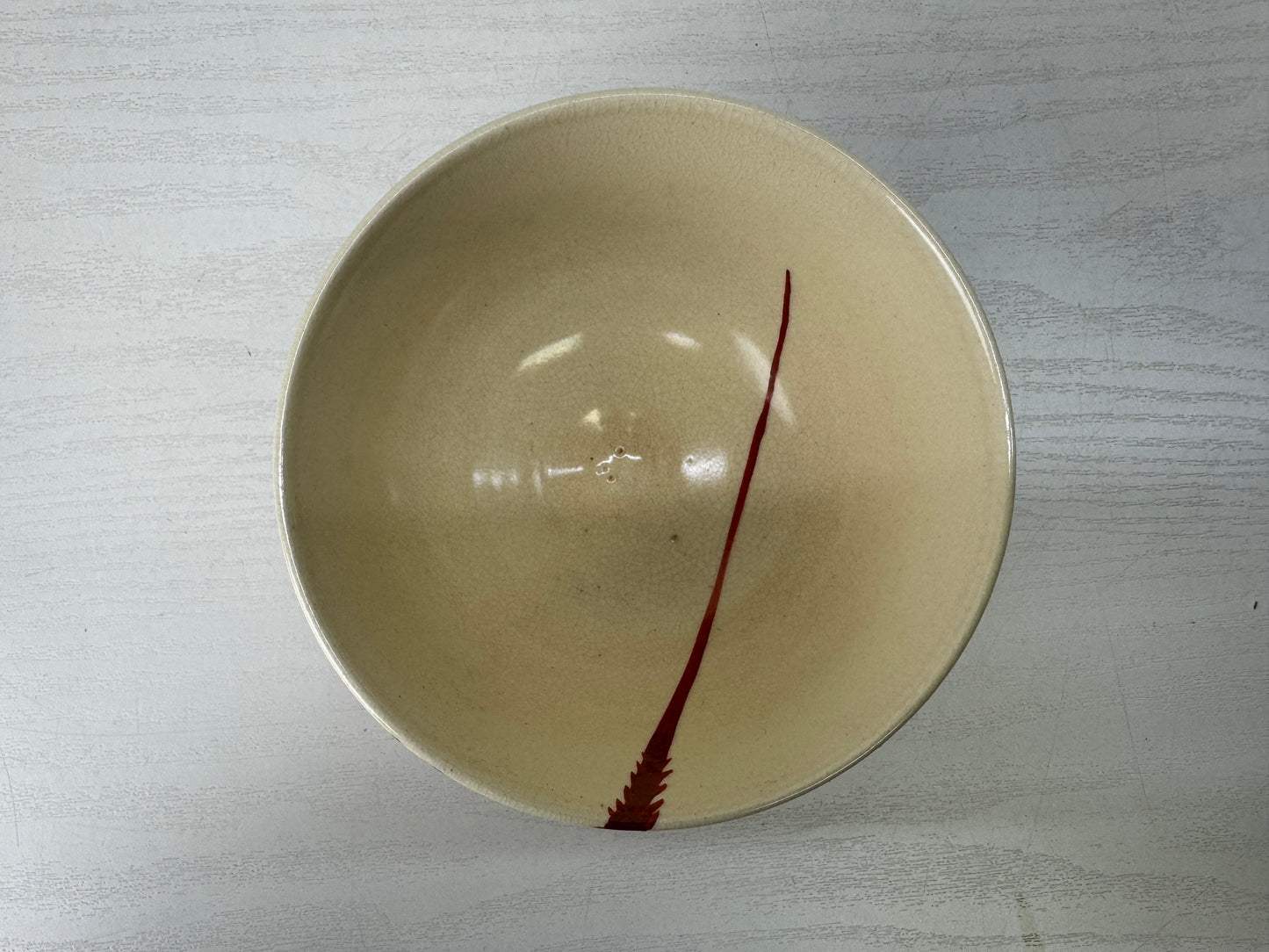 Y10153 CHAWAN Kyo-ware bowl Shrimp signed box Japan antique tea ceremony pottery