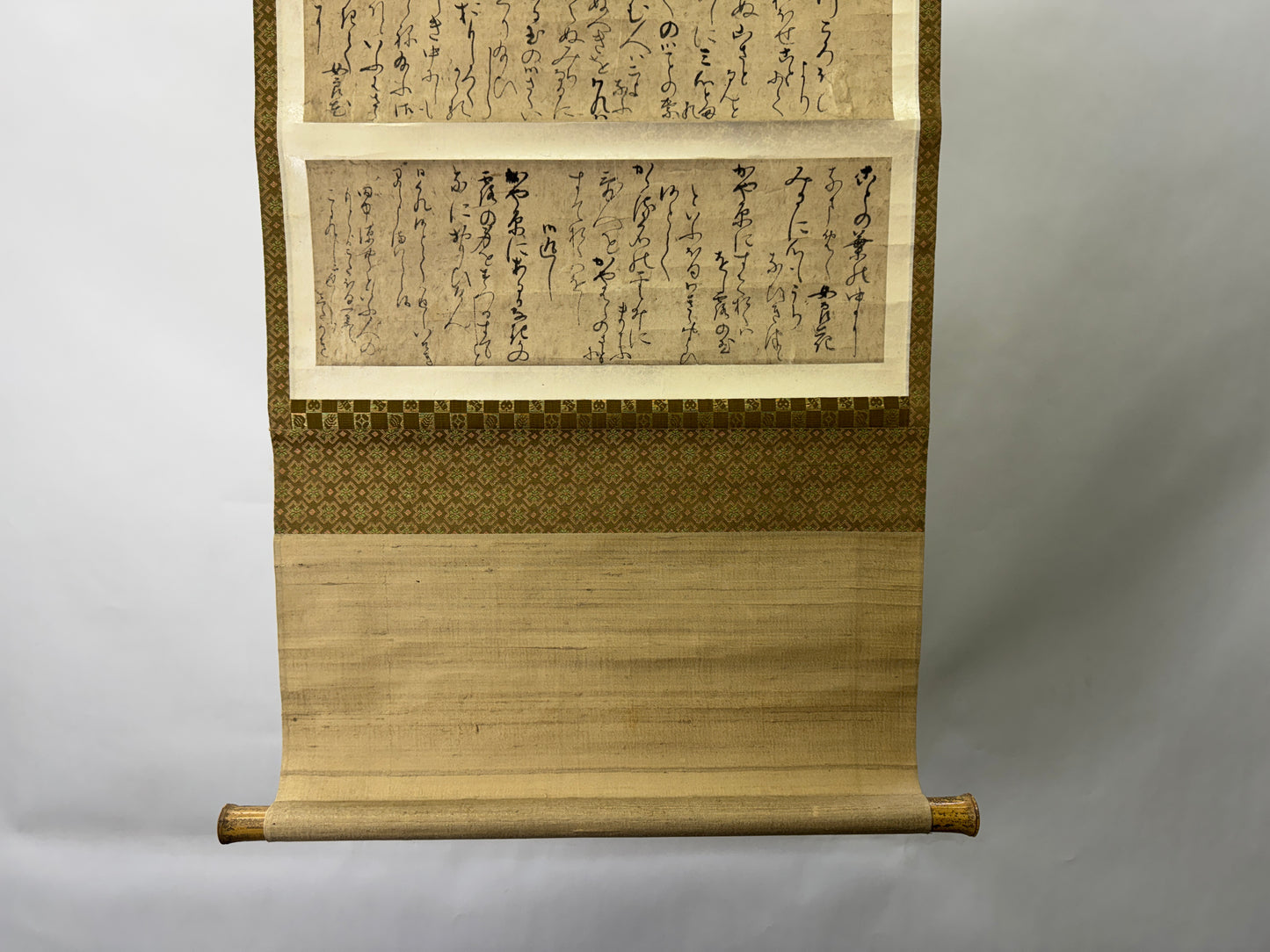 Y10156 KAKEJIKU Hanging scroll Letter signed box Japan antique interior decor