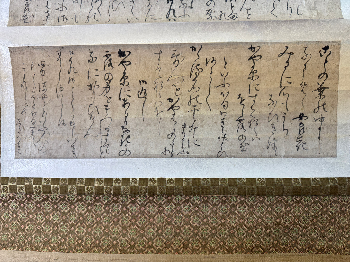 Y10156 KAKEJIKU Hanging scroll Letter signed box Japan antique interior decor