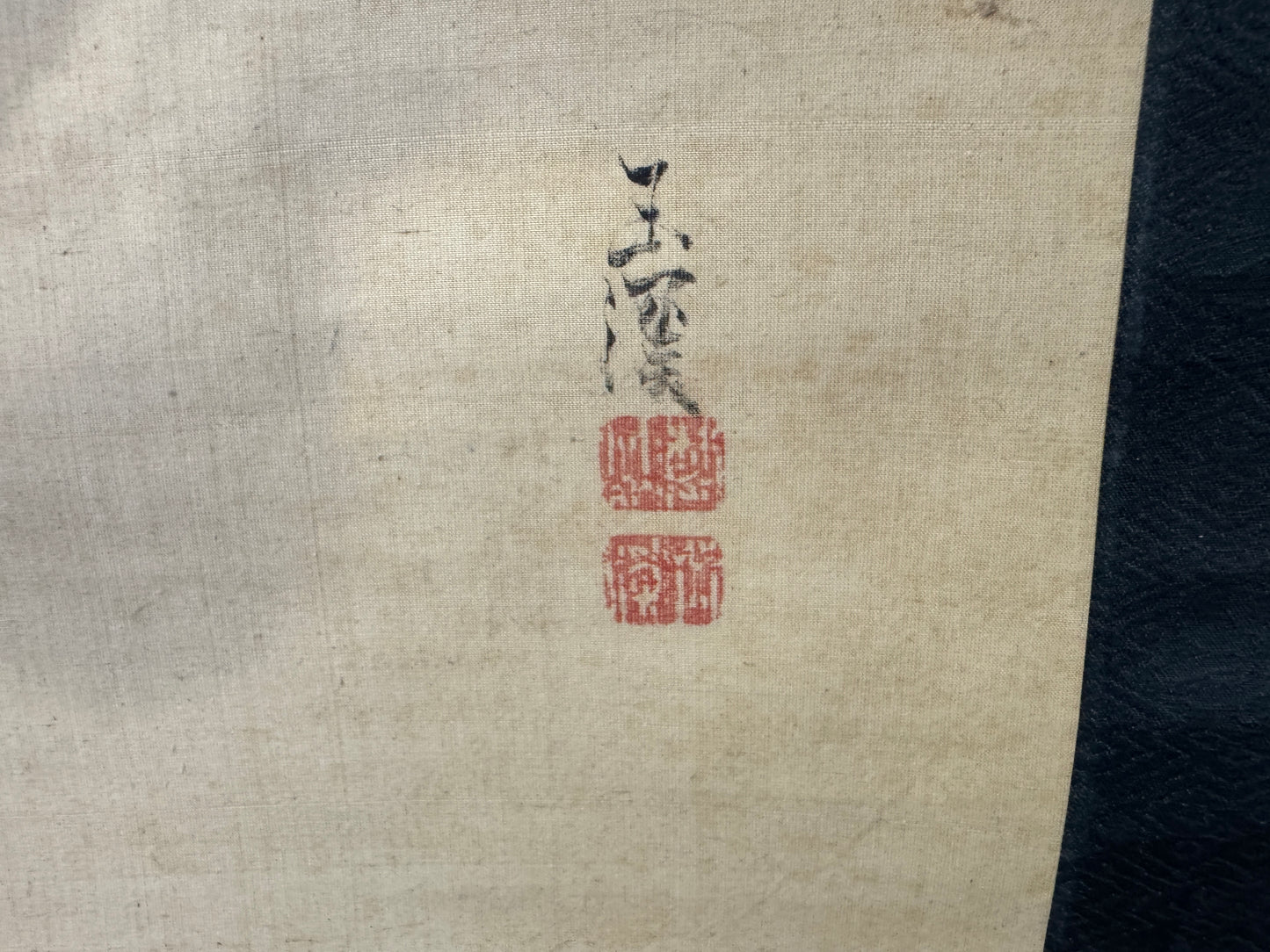 Y10158 KAKEJIKU Hanging scroll Manjushri portrait signed box Japan antique decor