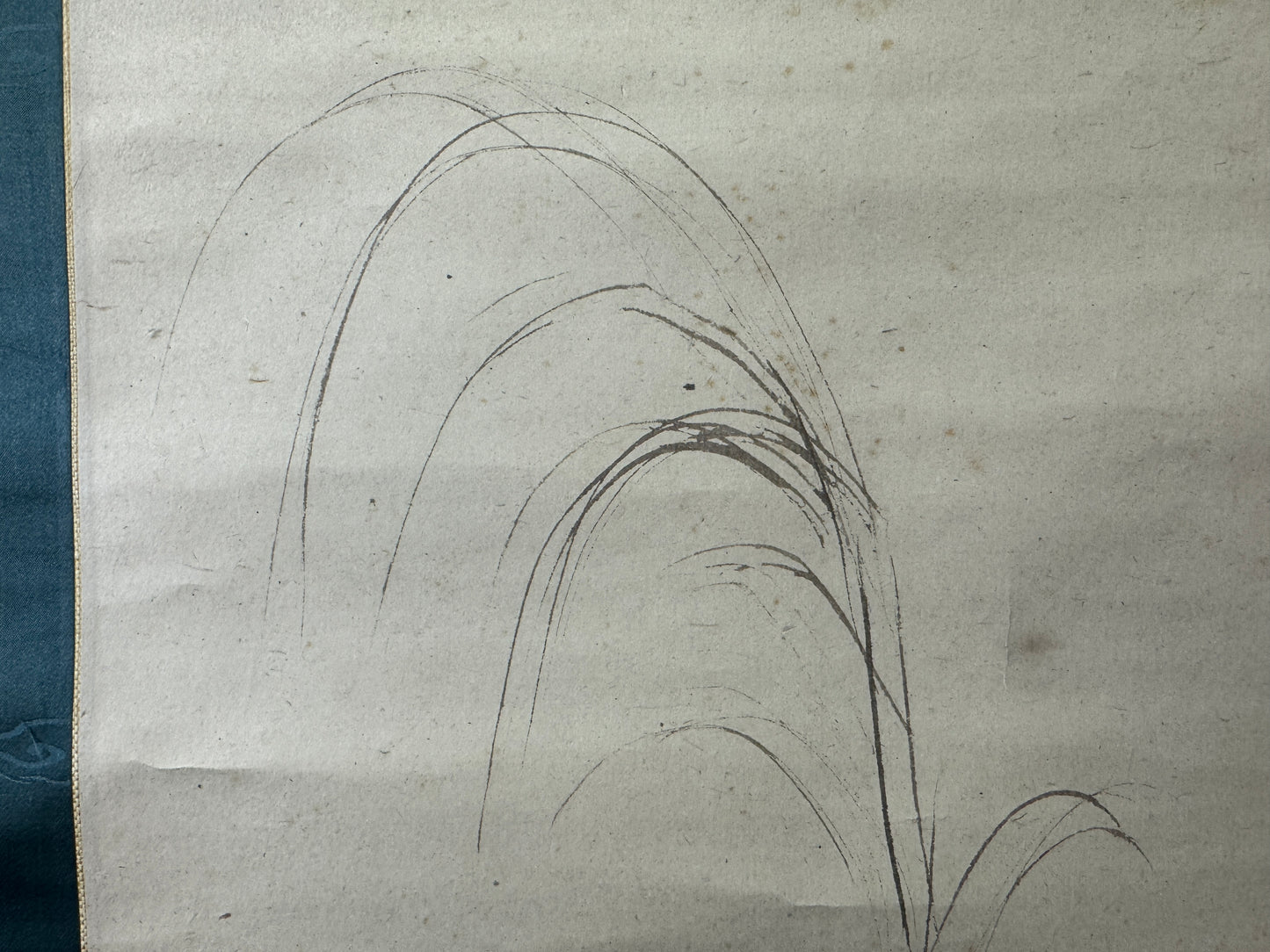 Y10160 KAKEJIKU Hanging scroll Fox animal signed Japan antique interior decor