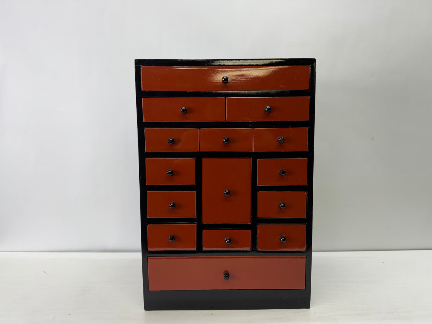 Y10162 TANSU wooden accessory case drawer furniture Japan antique storage