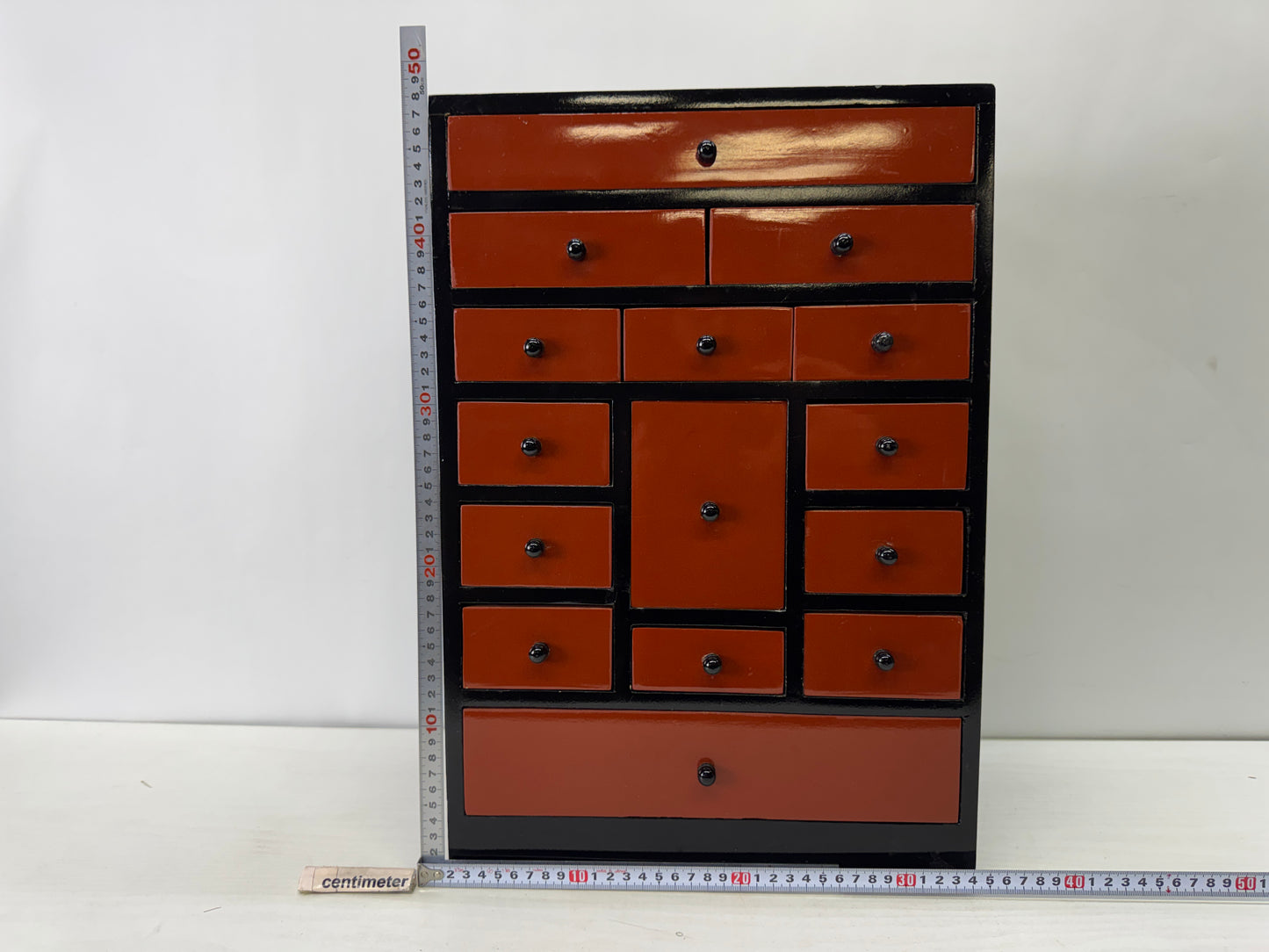 Y10162 TANSU wooden accessory case drawer furniture Japan antique storage