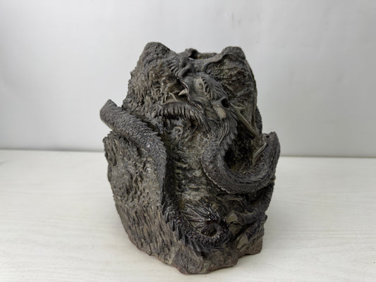 Y10169 OKIMONO ceramic Dragon figure figurine Japan antique interior decor art