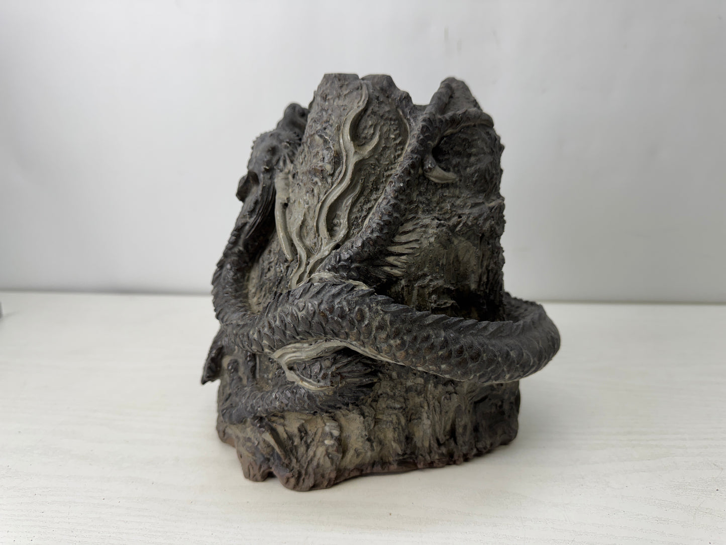 Y10169 OKIMONO ceramic Dragon figure figurine Japan antique interior decor art
