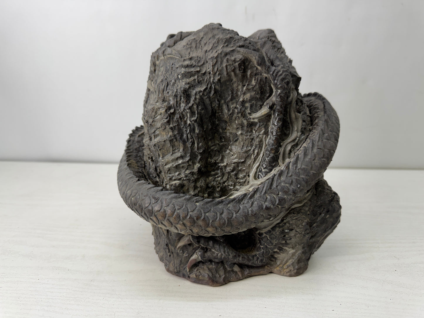 Y10169 OKIMONO ceramic Dragon figure figurine Japan antique interior decor art