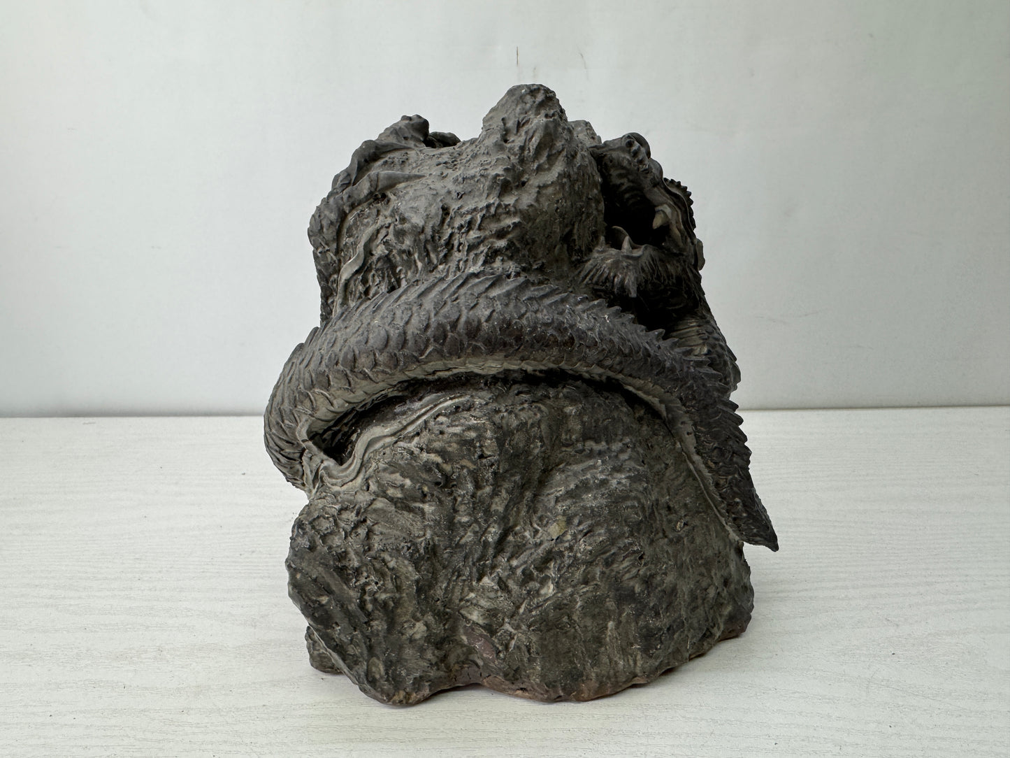 Y10169 OKIMONO ceramic Dragon figure figurine Japan antique interior decor art