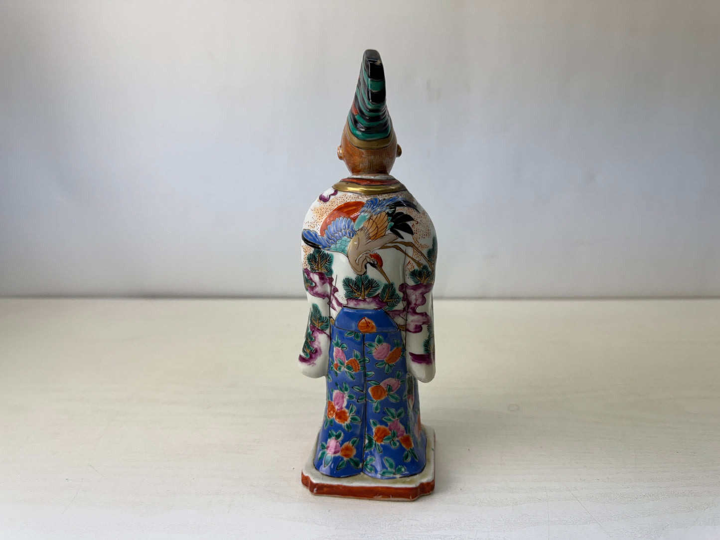 Y10171 OKIMONO Imari-ware monkey figurine Japanese dance Japan antique interior