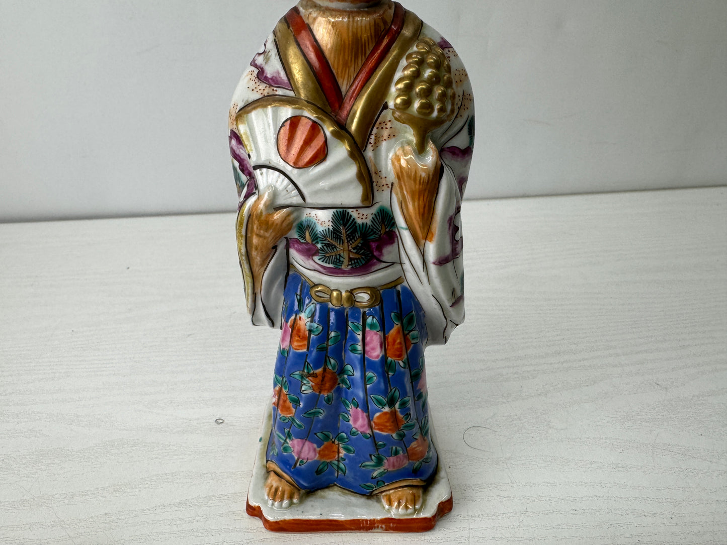 Y10171 OKIMONO Imari-ware monkey figurine Japanese dance Japan antique interior