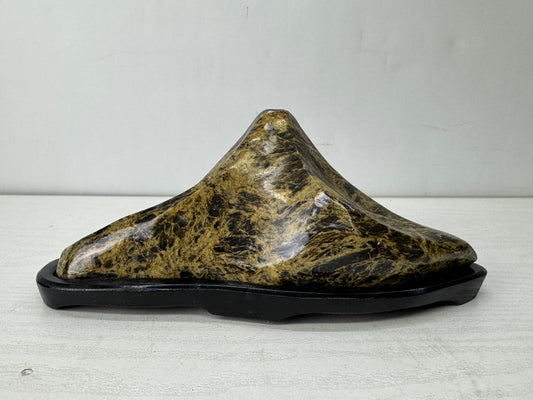 Y10173 OKIMONO Suiseki Mt.Fuji-shaped viewing natural stone Japan antique decor