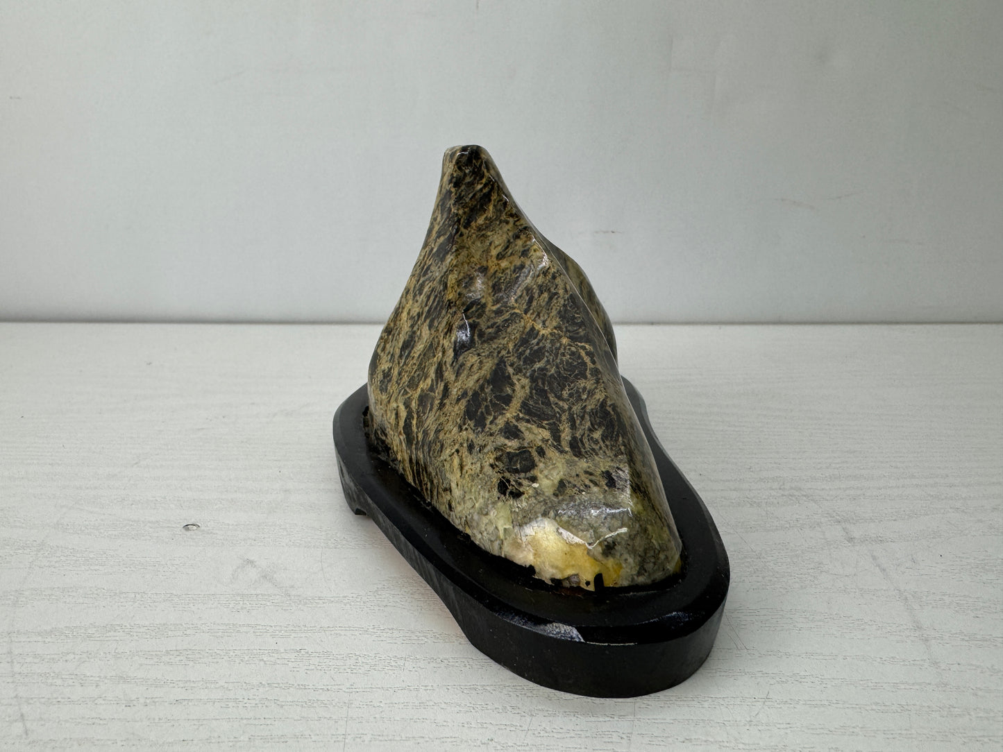 Y10173 OKIMONO Suiseki Mt.Fuji-shaped viewing natural stone Japan antique decor