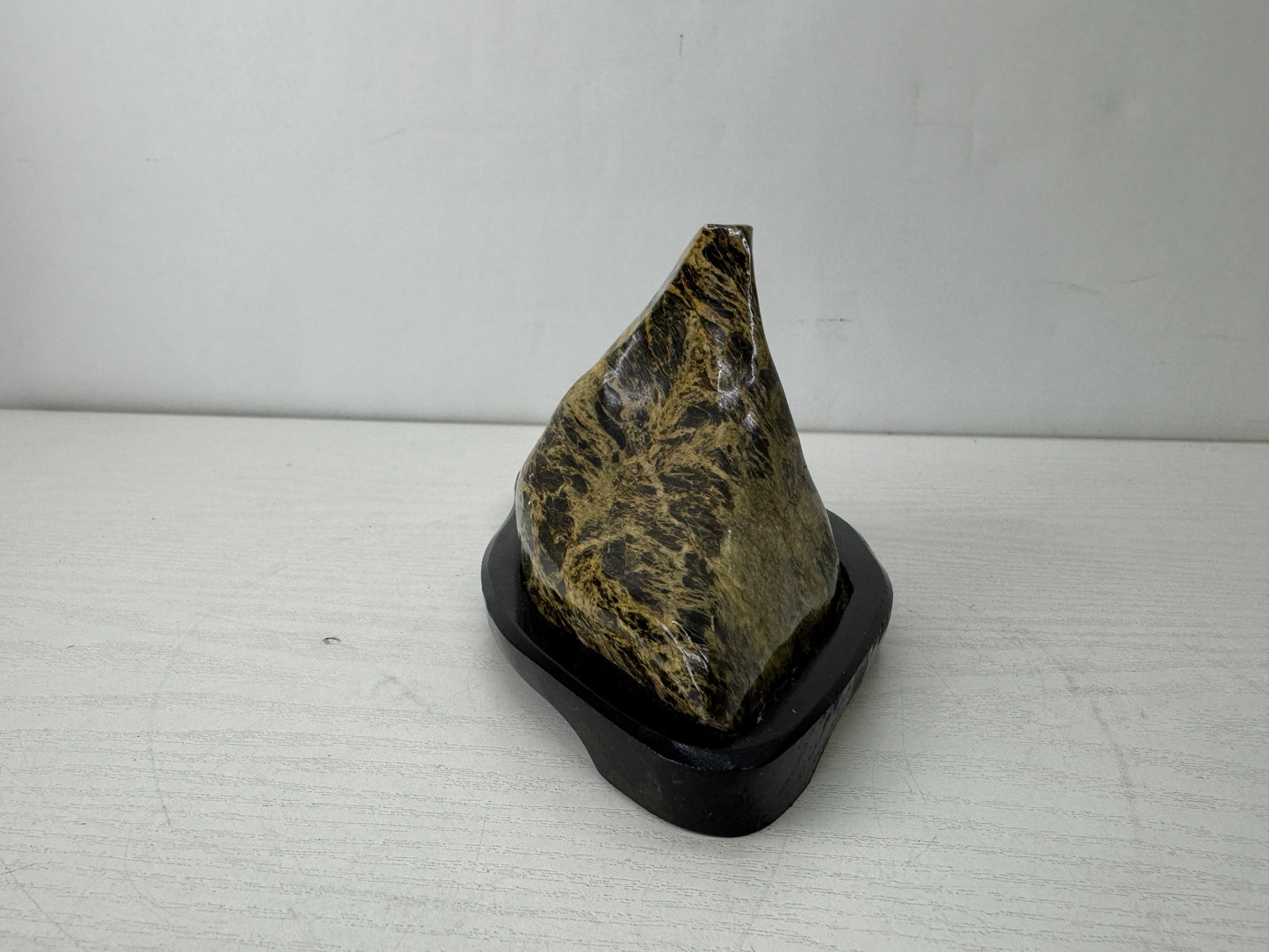 Y10173 OKIMONO Suiseki Mt.Fuji-shaped viewing natural stone Japan antique decor