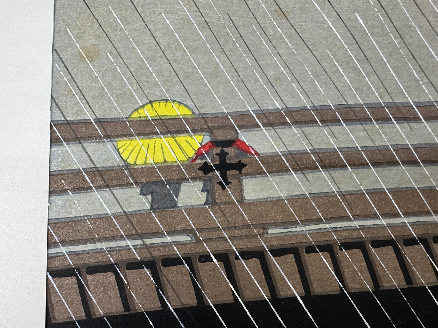 Y10176 WOODBLOCK PRINT Kyoto scenery signed Shin-hanga Japan Ukiyoe antique art