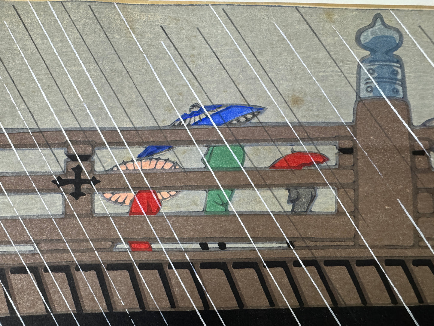 Y10176 WOODBLOCK PRINT Kyoto scenery signed Shin-hanga Japan Ukiyoe antique art