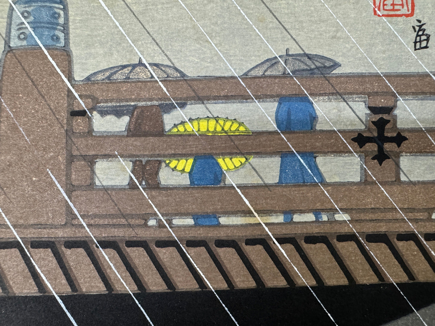 Y10176 WOODBLOCK PRINT Kyoto scenery signed Shin-hanga Japan Ukiyoe antique art